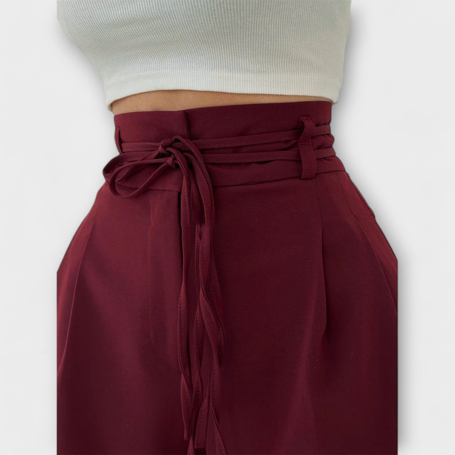 ELYRA™ | Soft Cotton Lace-Up Leisure Trousers