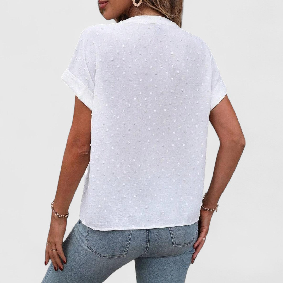 ELYRA™ | Short Sleeve Linen Summer Shirt