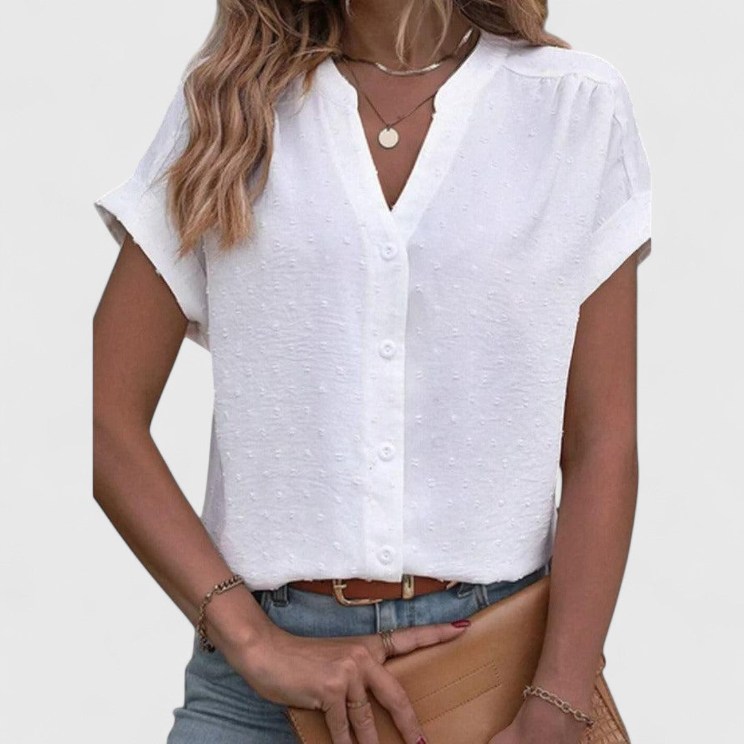 ELYRA™ | Short Sleeve Linen Summer Shirt