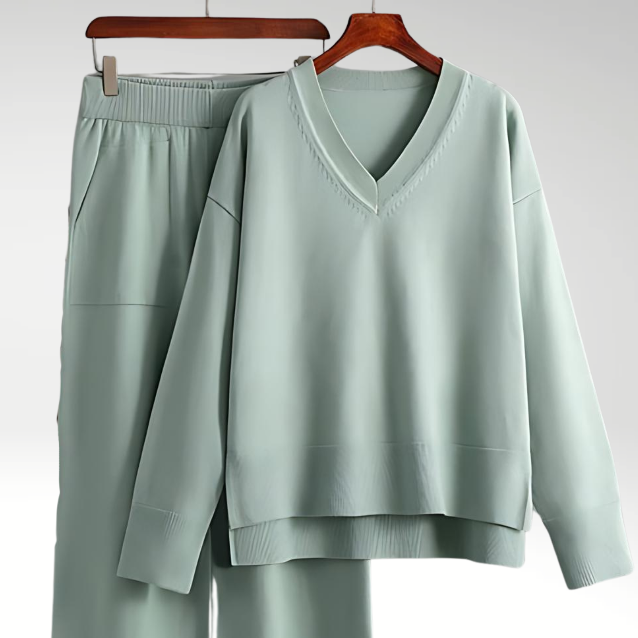 ELYRA™ | Luxe Two-Piece V-Neck Set