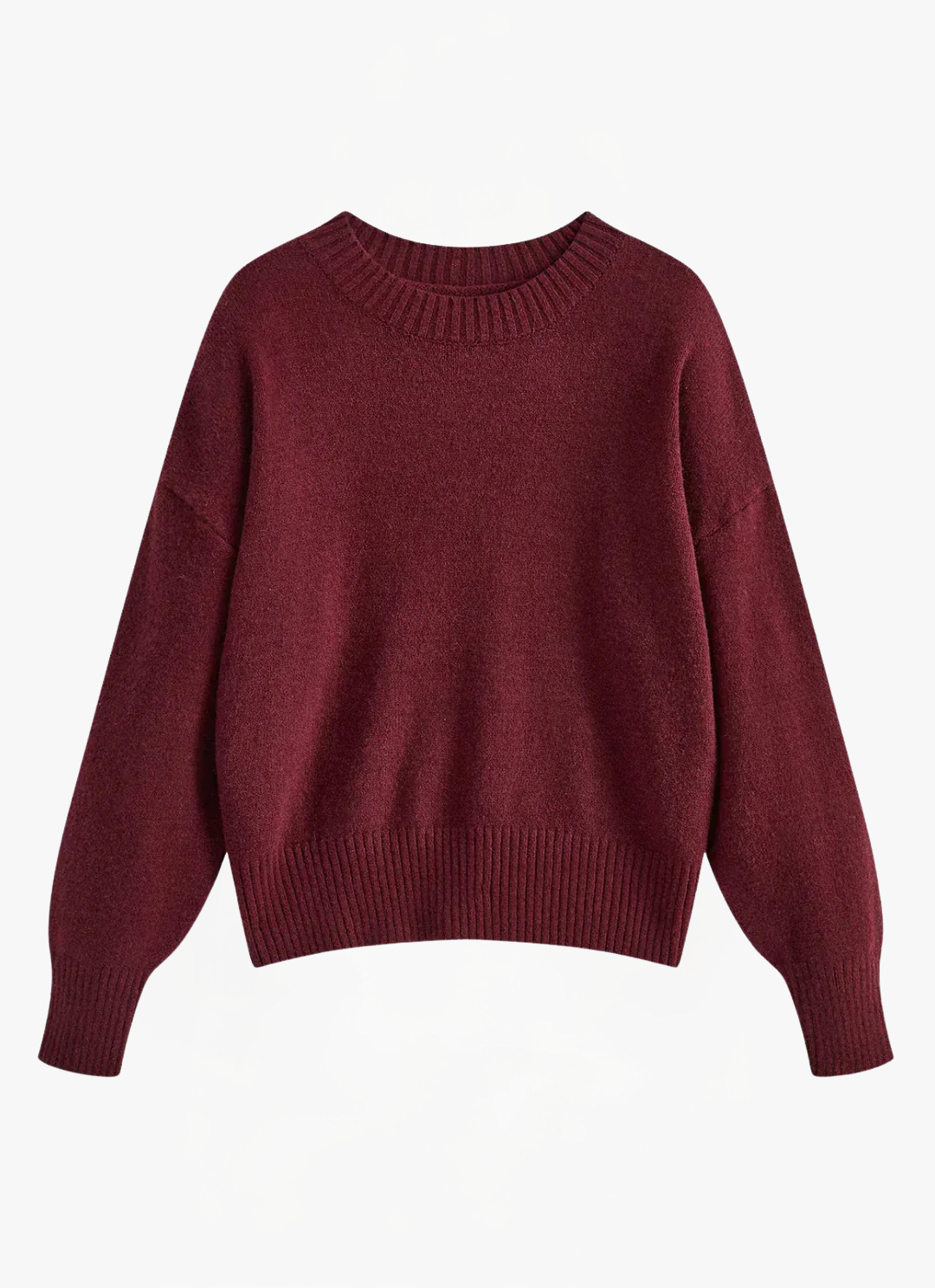 ELYRA™ | Pull en Jersey Uni Bourgogne