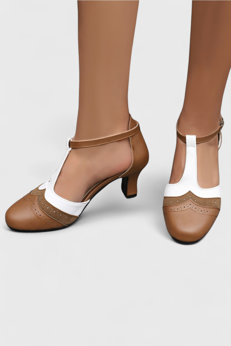 ELYRA™ | Vintage Orthopaedic Heels with Charming Detail