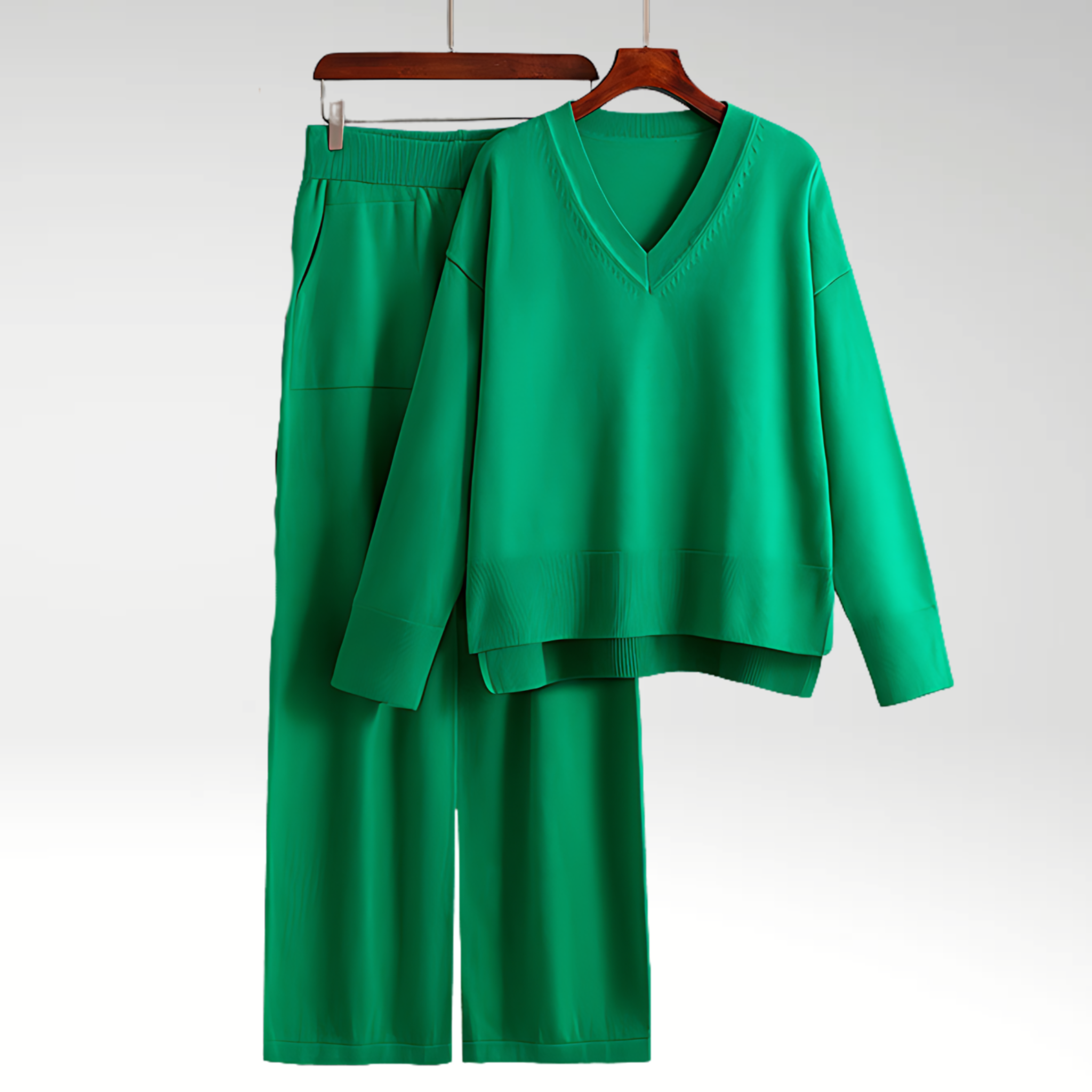 ELYRA™ | Ensemble Deux Pièces Luxe à Col en V