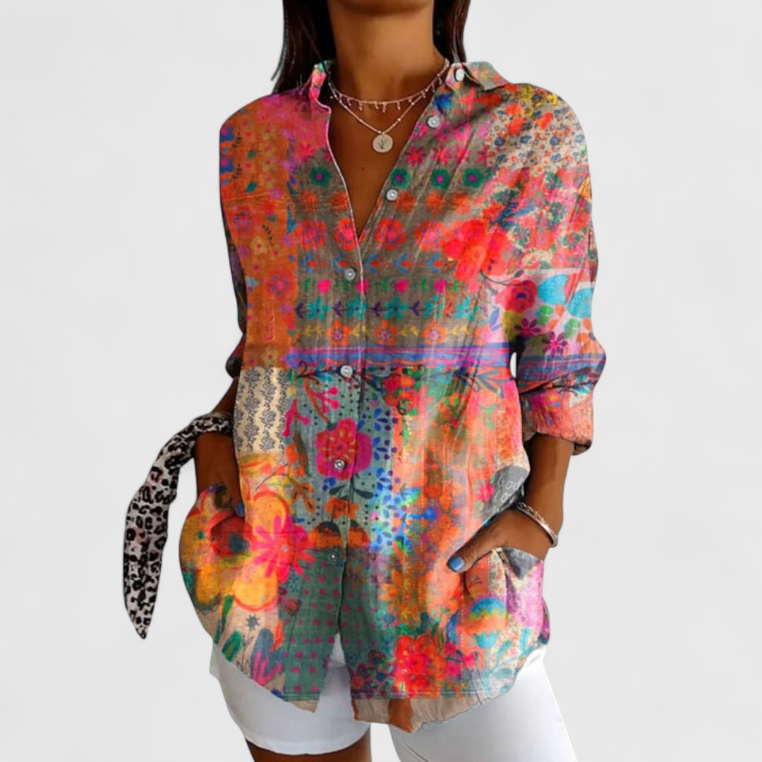 ELYRA™ | Floral Long Sleeve Blouse