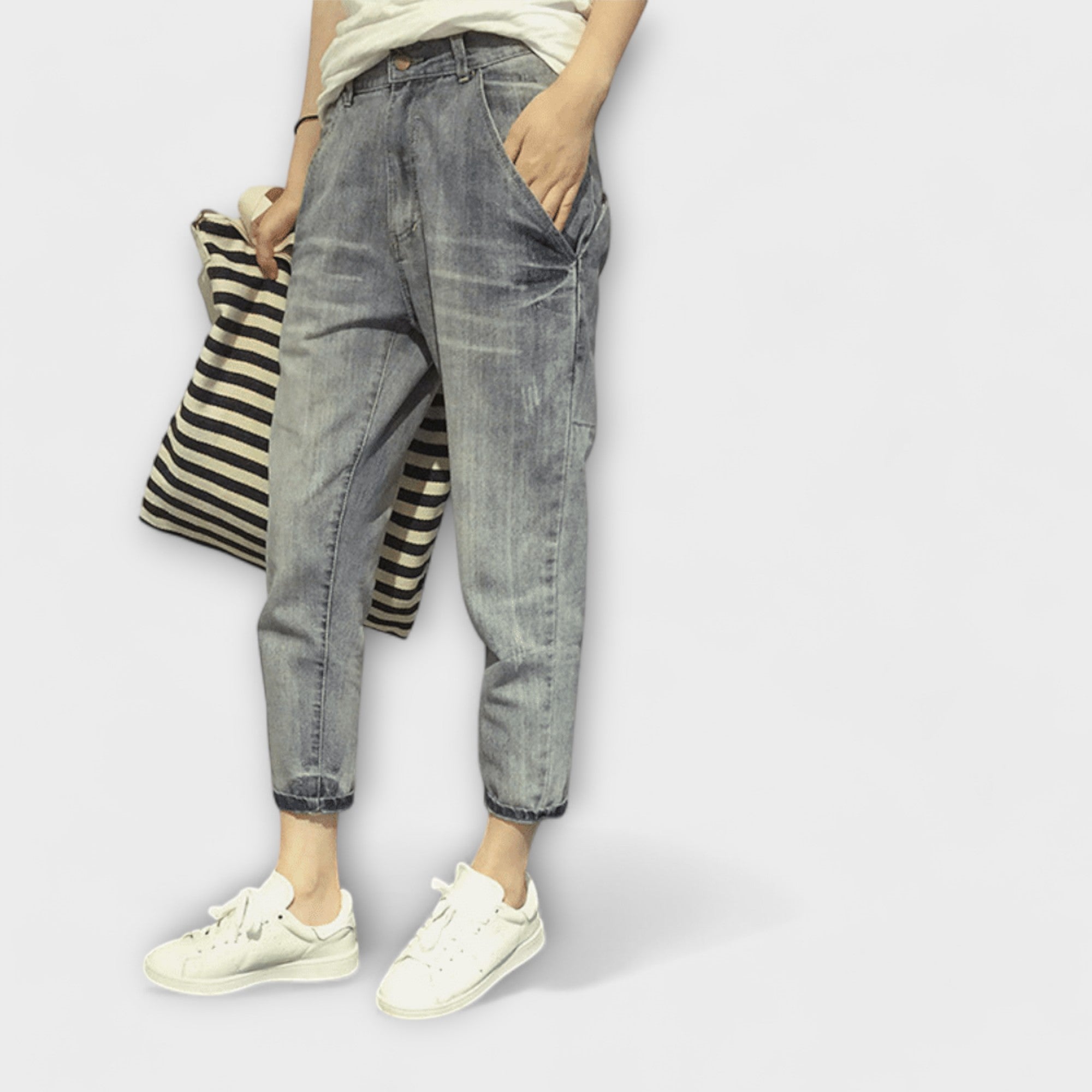 ELYRA™ | Geometric Pattern Cotton Trousers