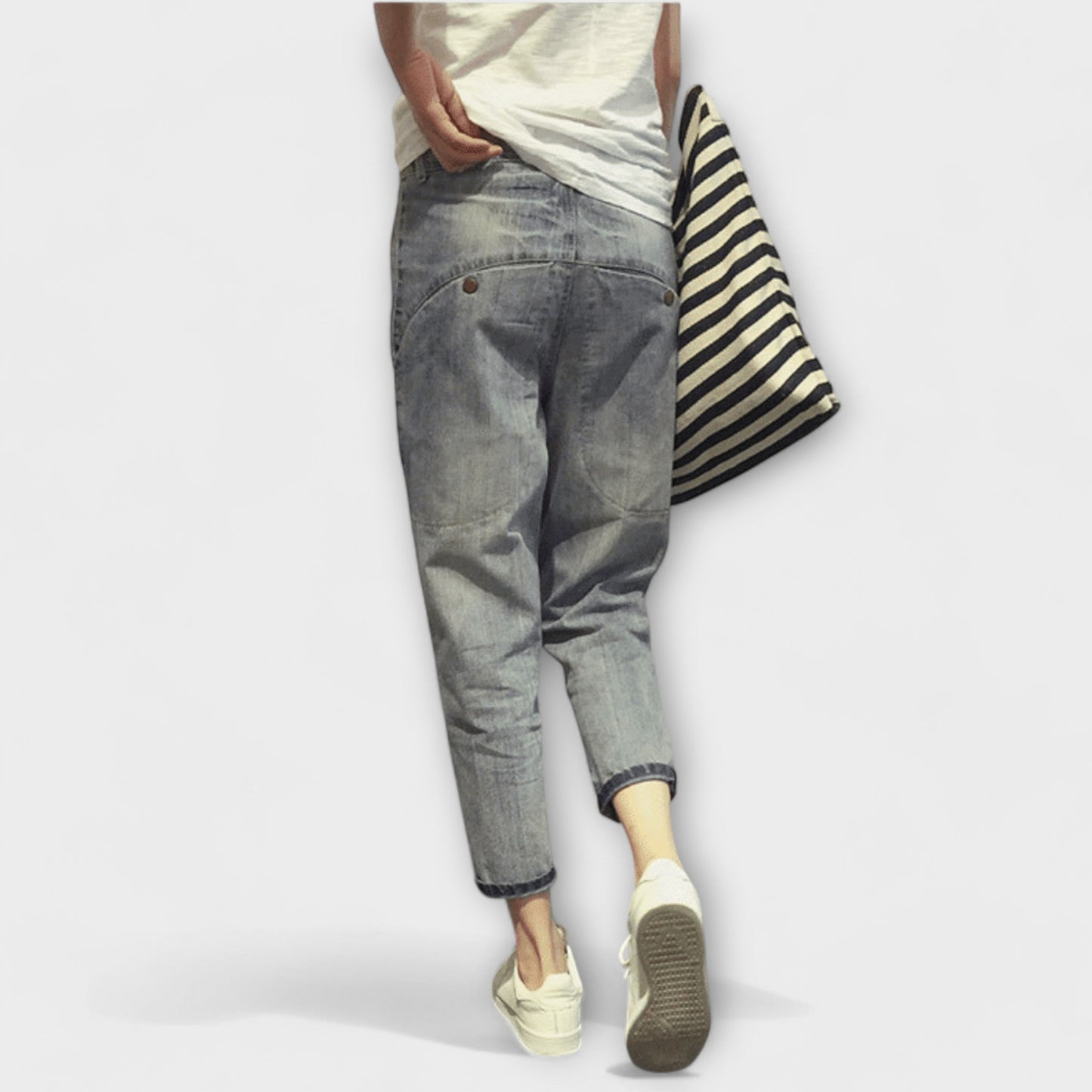 ELYRA™ | Geometric Pattern Cotton Trousers