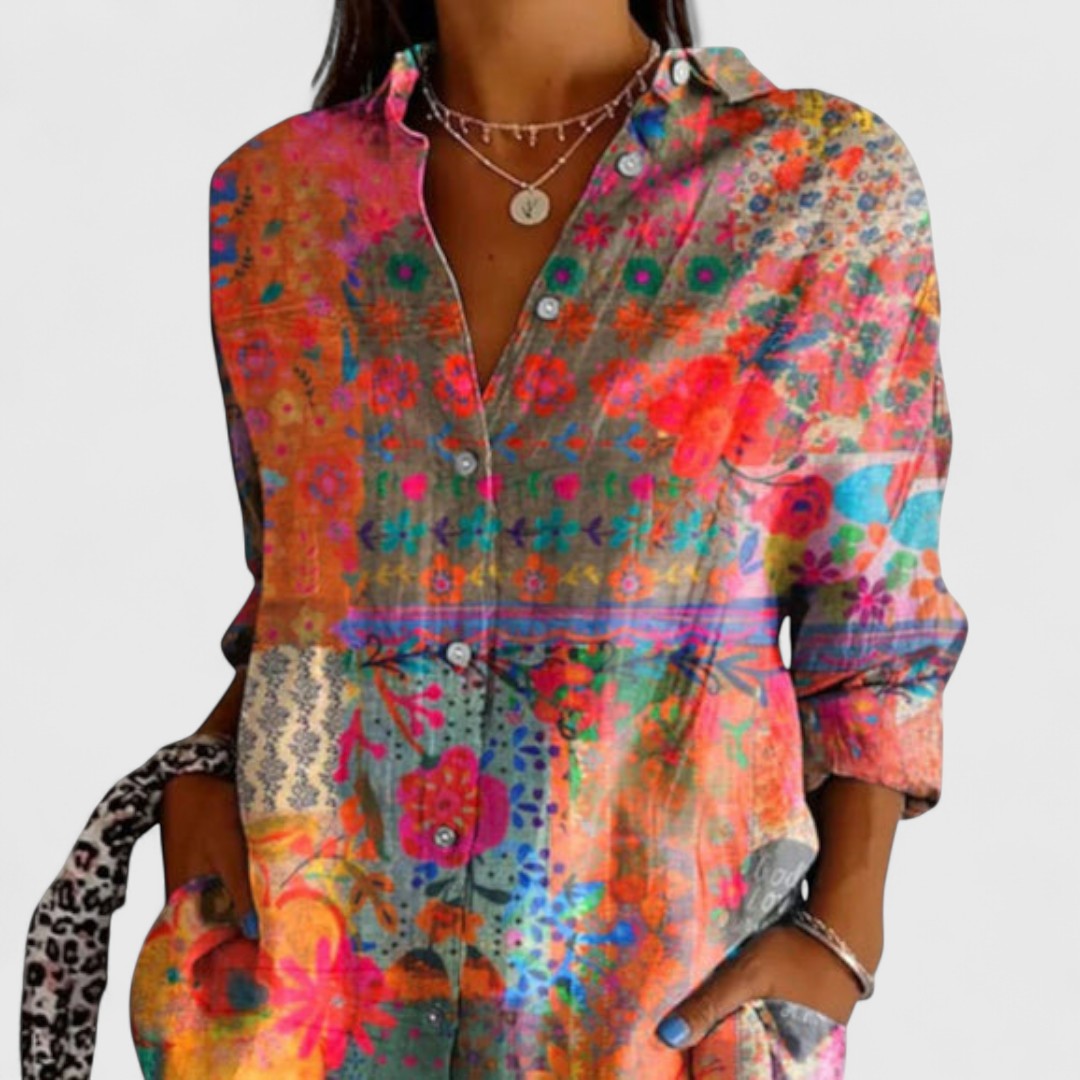 ELYRA™ | Floral Long Sleeve Blouse