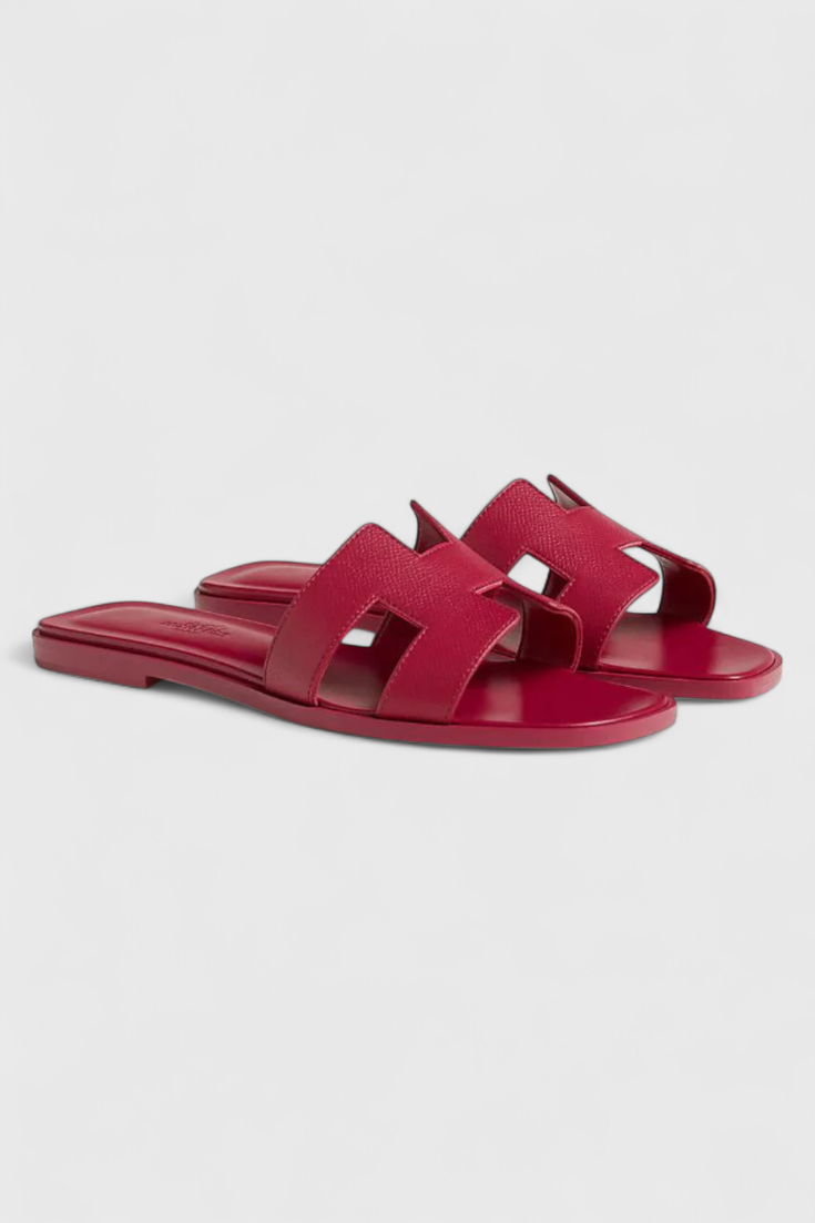 ELYRA™ | Brigitte "H" Leather Sandals with Crossed Straps