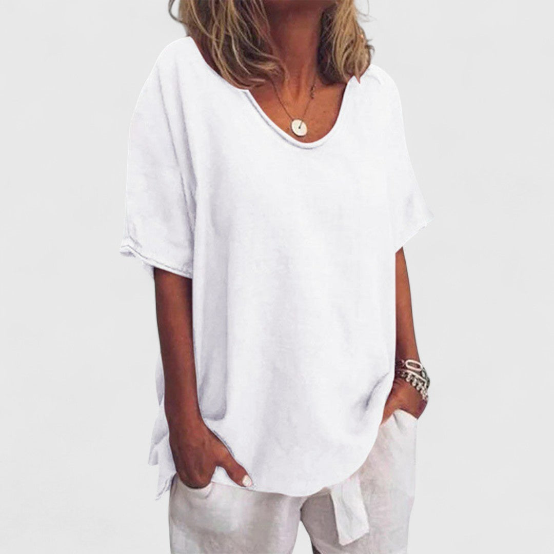 ELYRA™ | Soft Cotton V-Neck T-Shirt