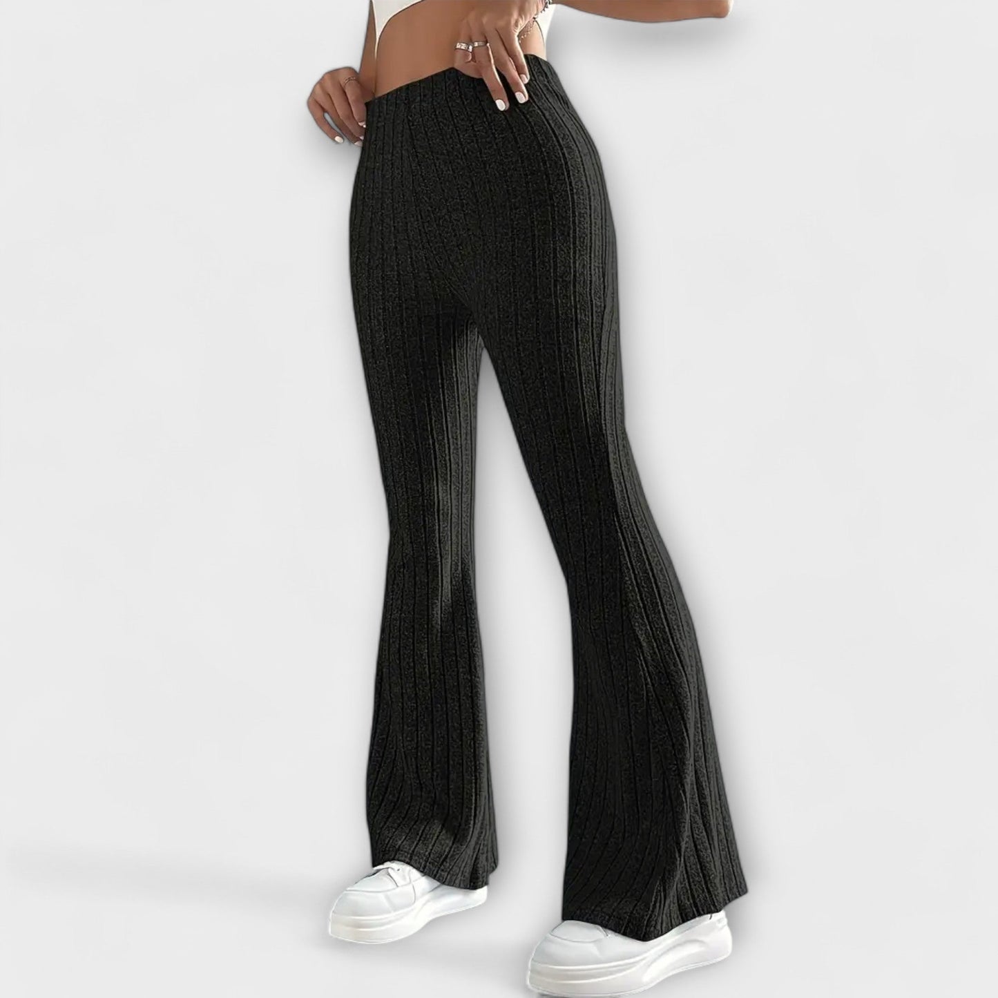 ELYRA™ | Fluid Black Linen Trousers