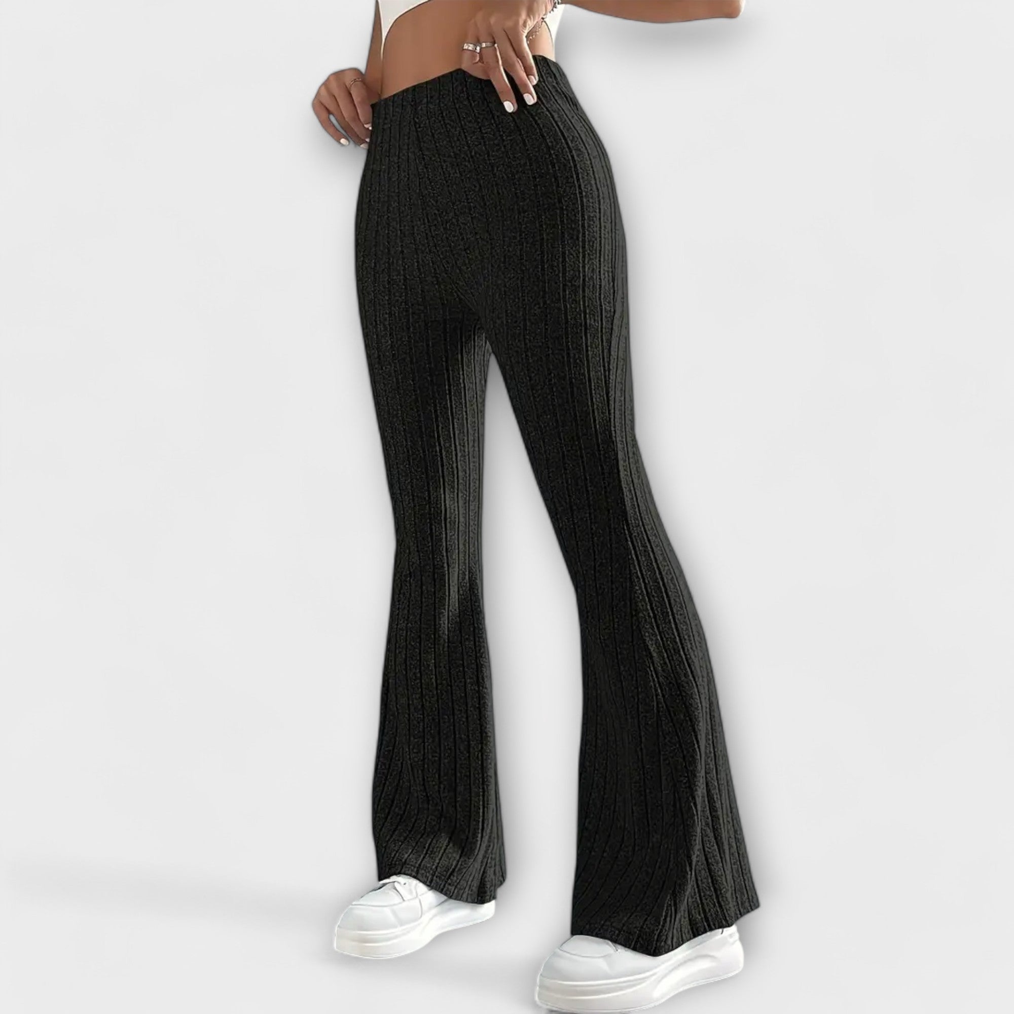 ELYRA™ | Fluid Black Linen Trousers