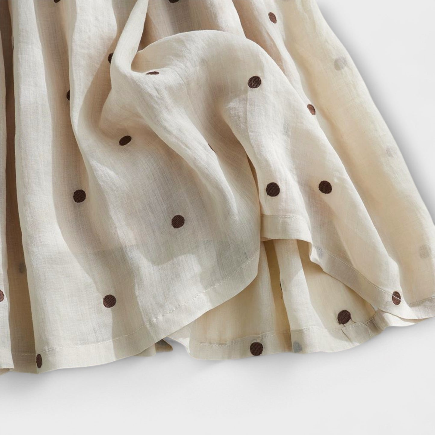 ELYRA™ | Polka Dot Cotton-Linen Skirt