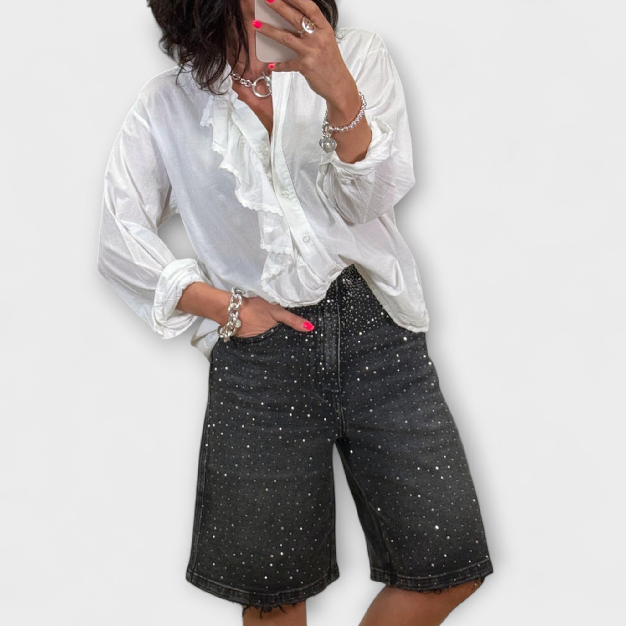 ELYRA™ | Bermudashorts ornés de strass