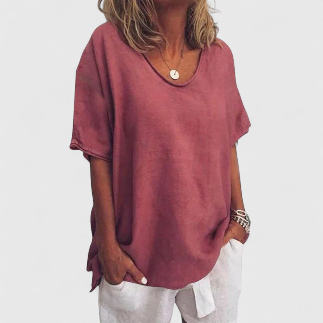 ELYRA™ | Soft Cotton V-Neck T-Shirt