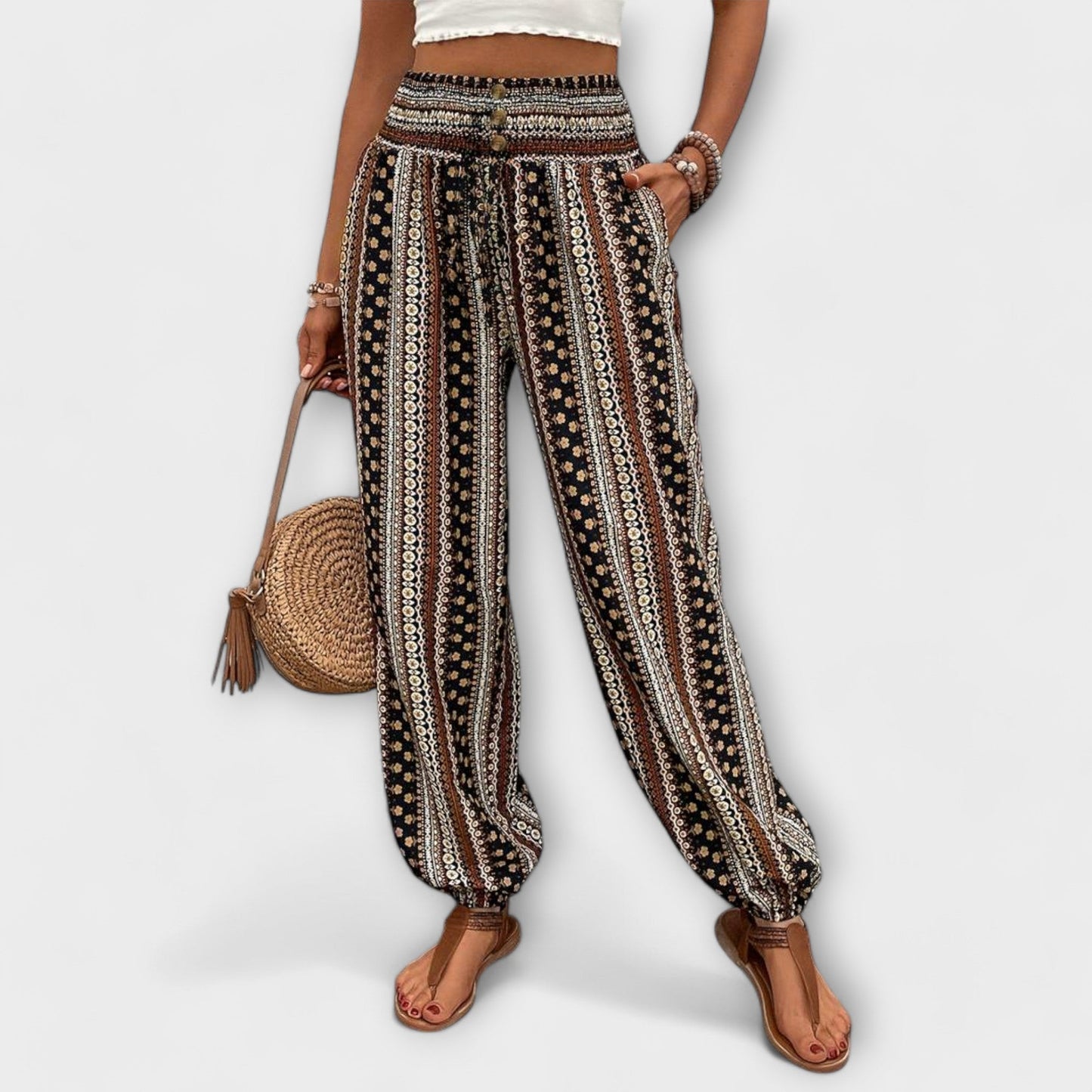 ELYRA™ | Ethnic Graphic Print Trousers