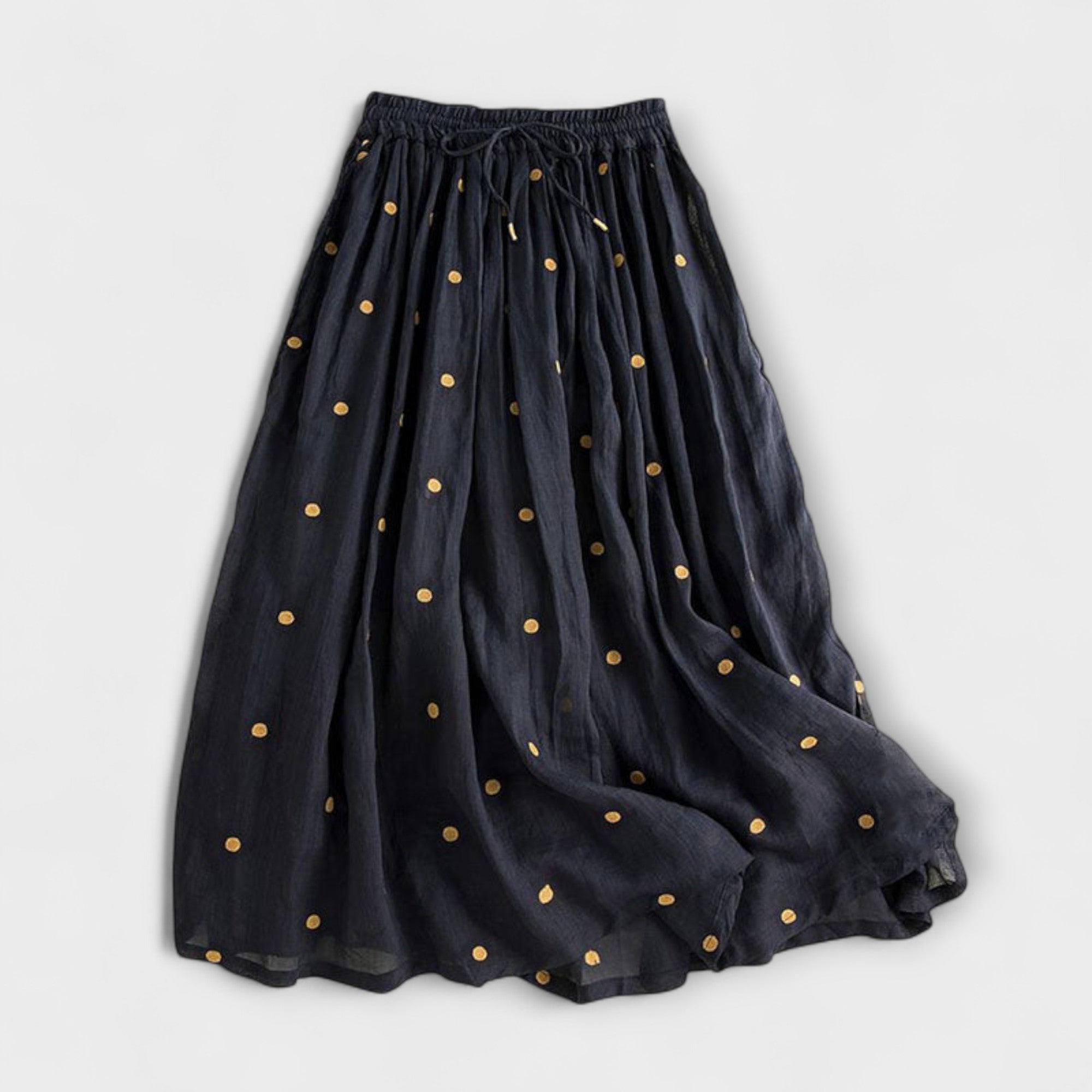 ELYRA™ | Jupe à pois en coton-lin