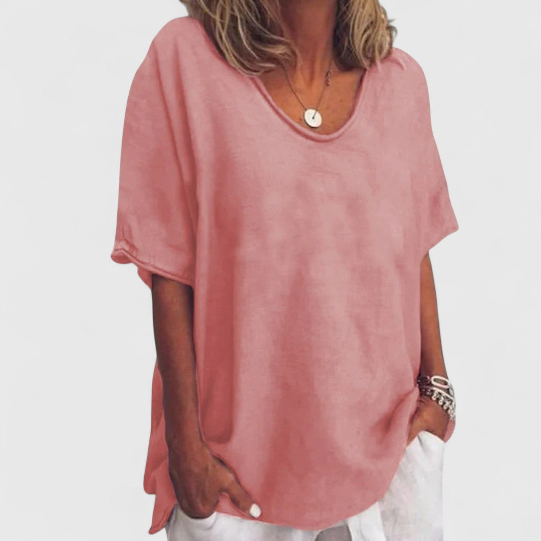 ELYRA™ | Soft Cotton V-Neck T-Shirt
