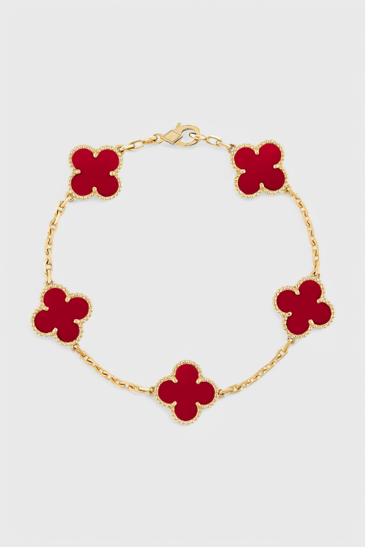 ELYRA™ | Bracelet avec Motif de Trèfle et Élégance Plaqué Or