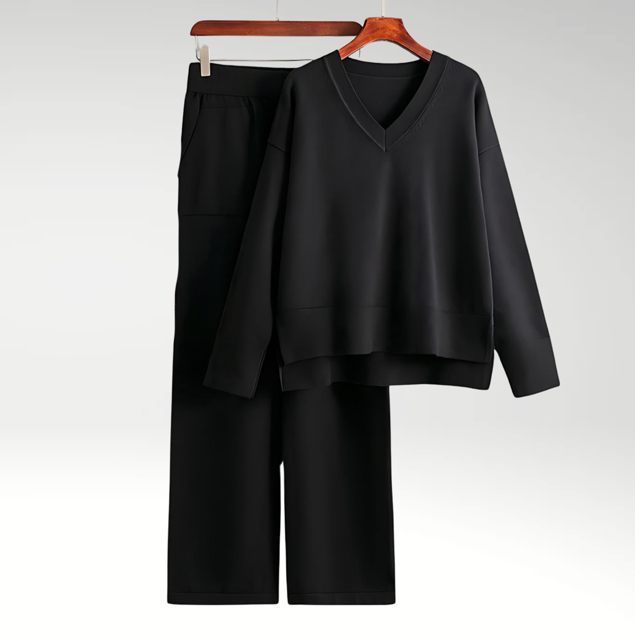 ELYRA™ | Ensemble Deux Pièces Luxe à Col en V