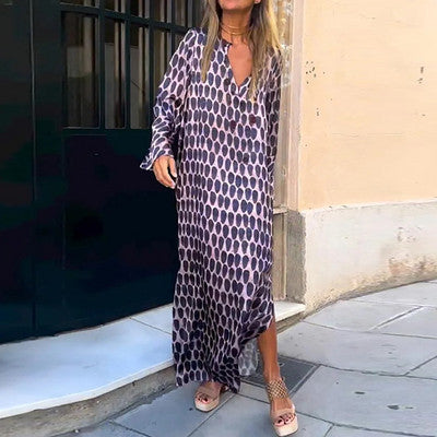 ELYRA™ | Robe à Imprimé Marron