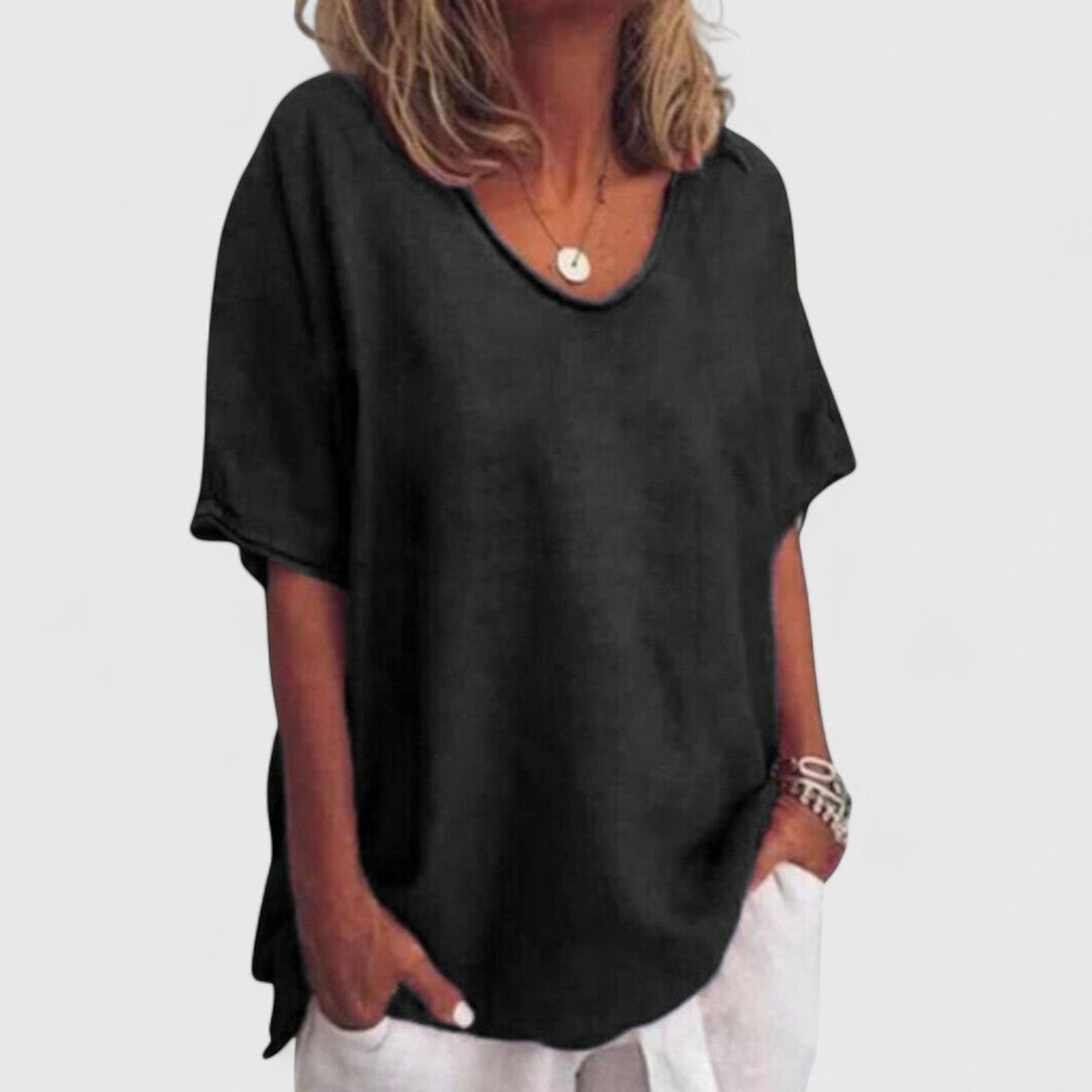 ELYRA™ | Soft Cotton V-Neck T-Shirt