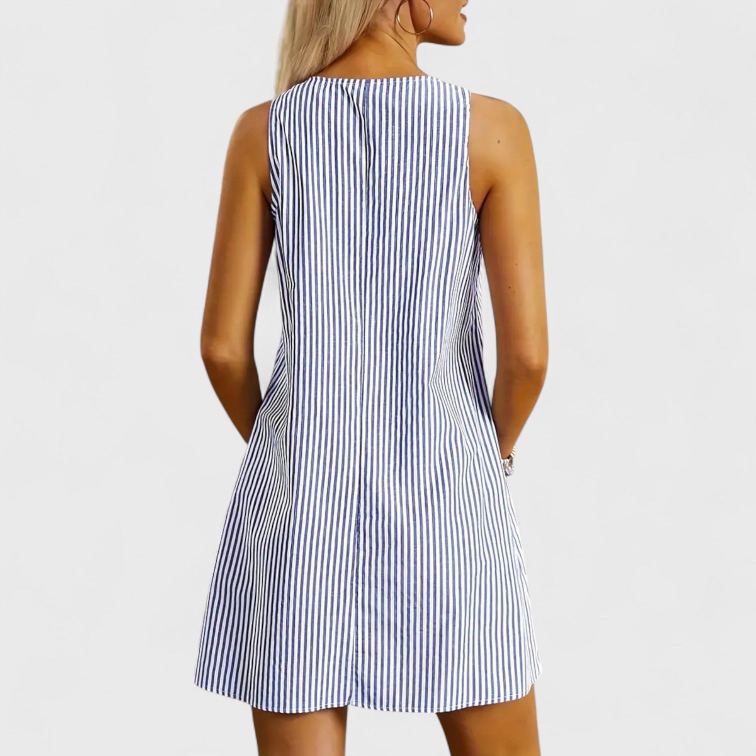 ELYRA™ | Striped Summer Dress with Pockets