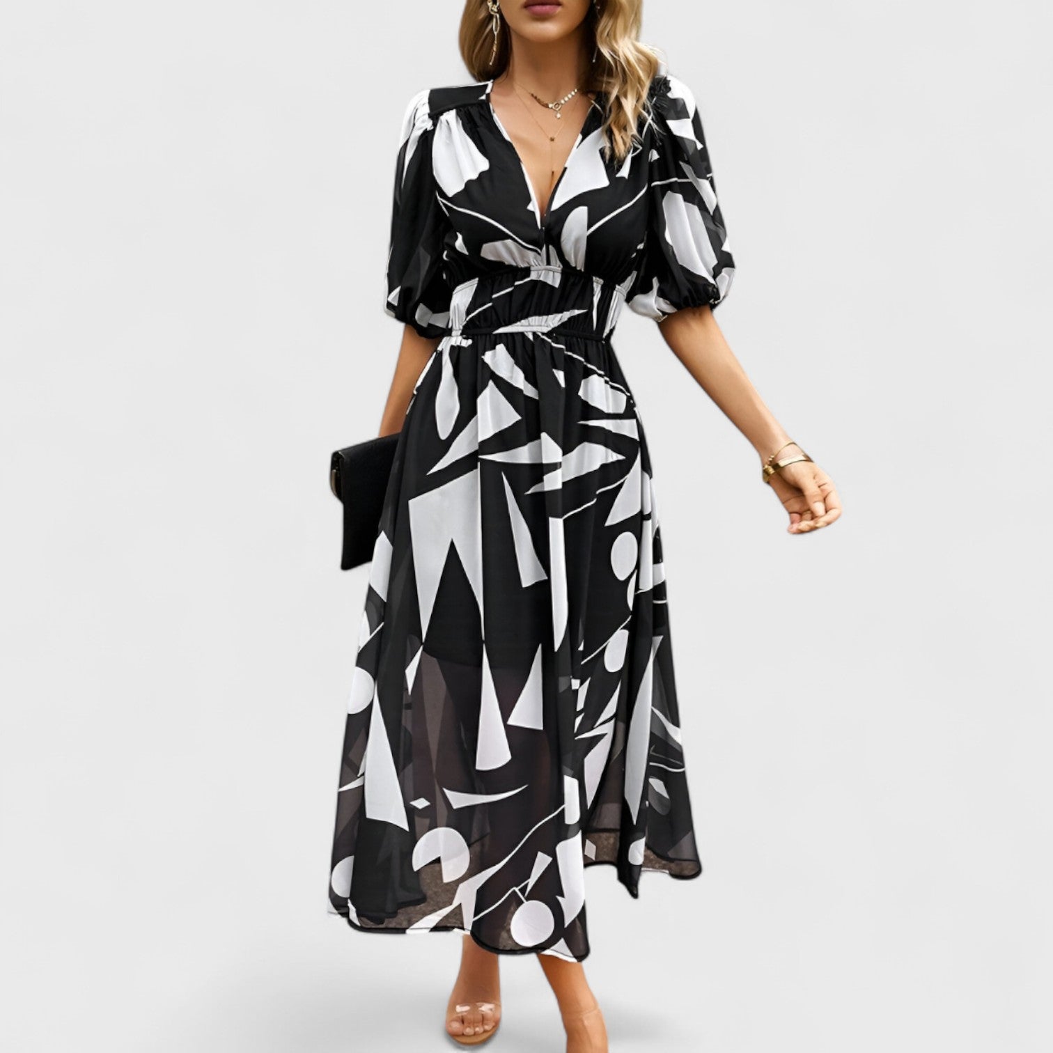 ELYRA™ | Long Bohemian Print Dress