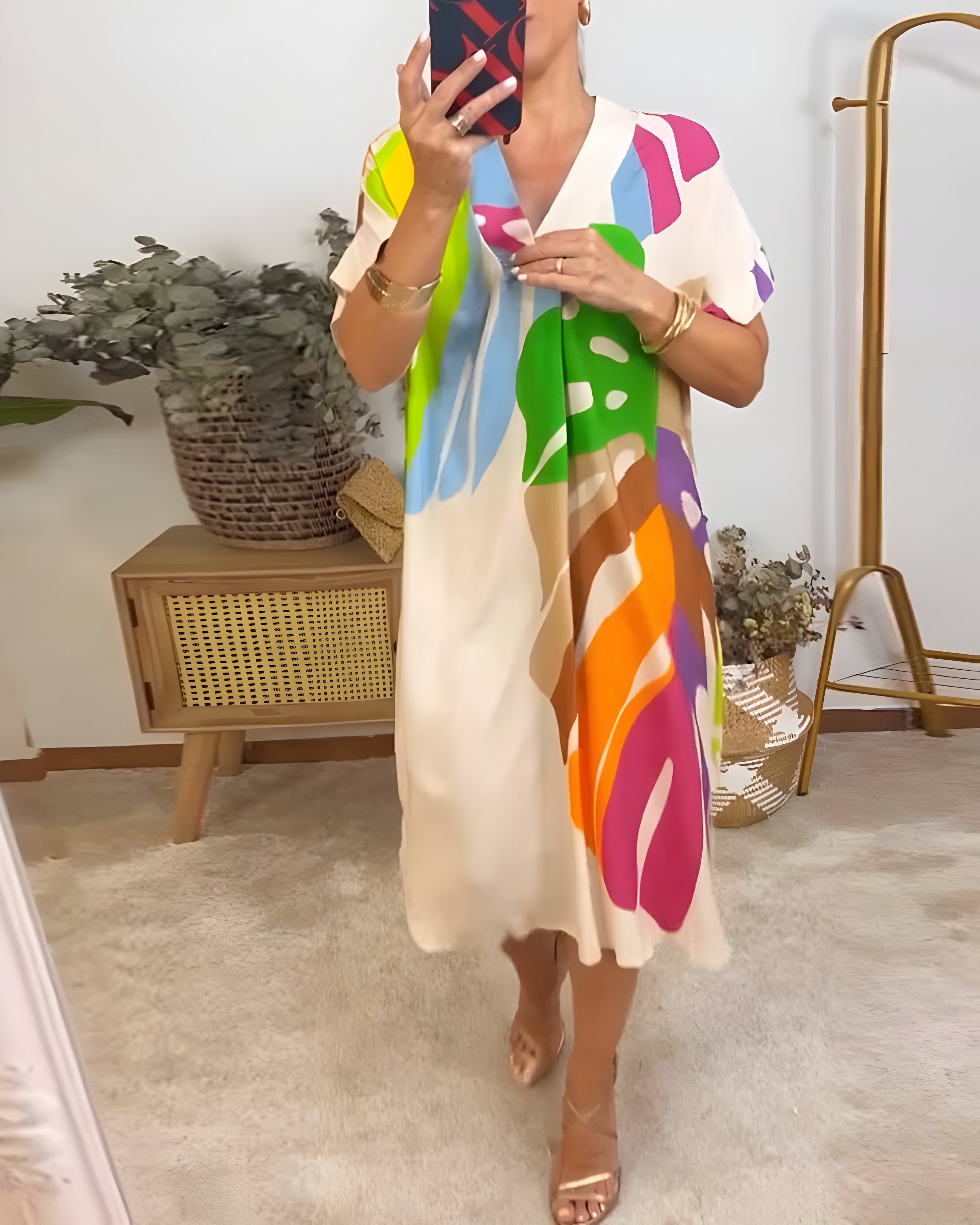 ELYRA™ | Long flowy dress with colourful patterns