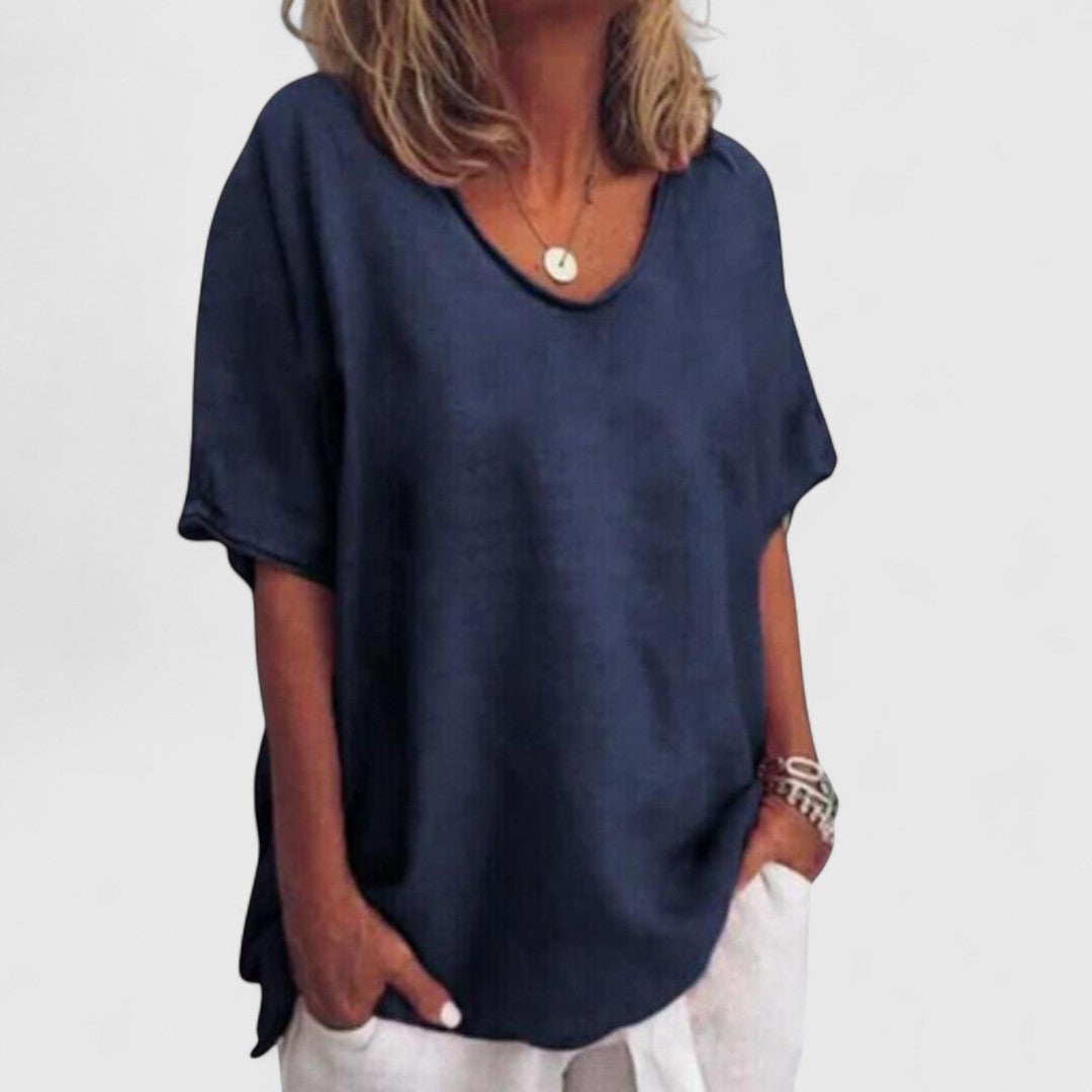 ELYRA™ | Soft Cotton V-Neck T-Shirt