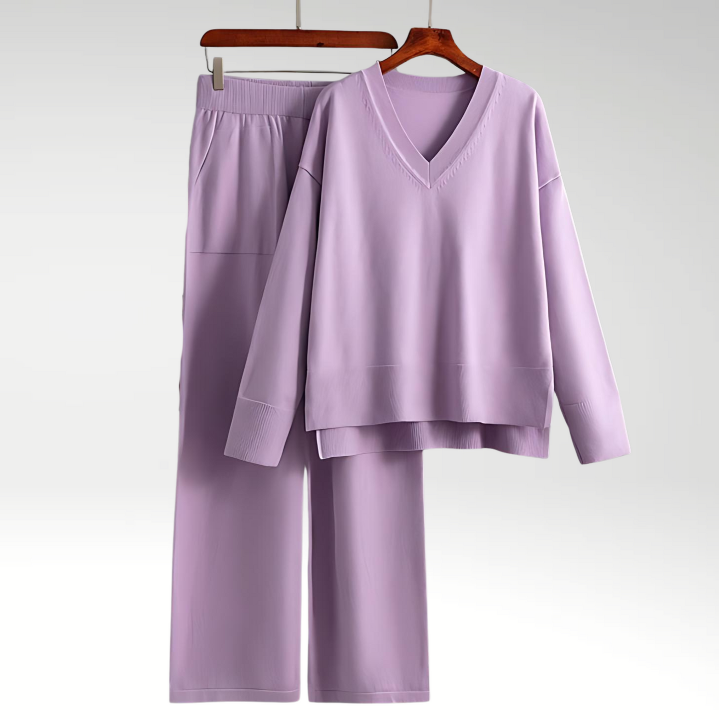 ELYRA™ | Luxe Two-Piece V-Neck Set