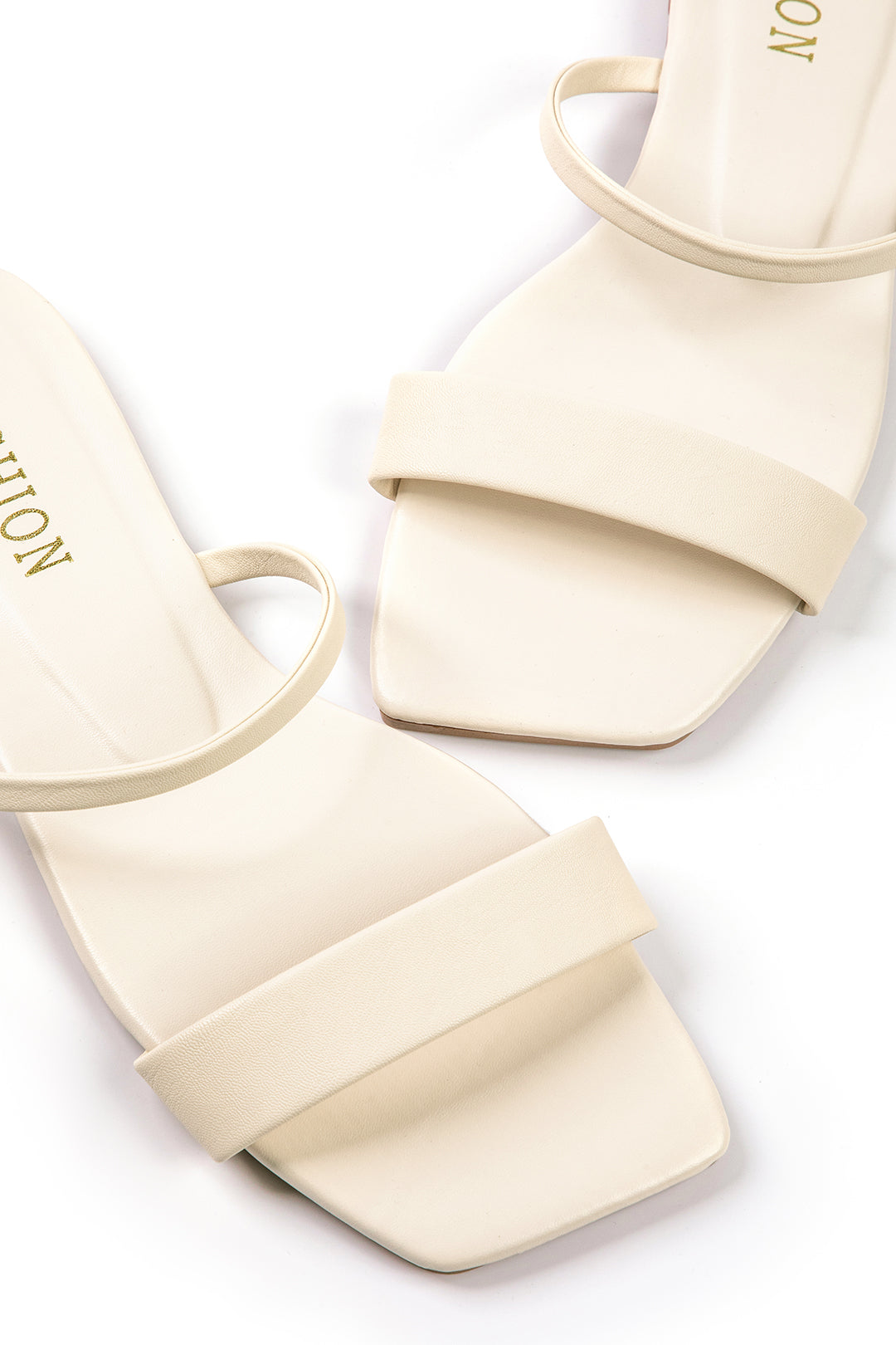 ELYRA™ | Flat Square-Toed Sandals in Faux Leather