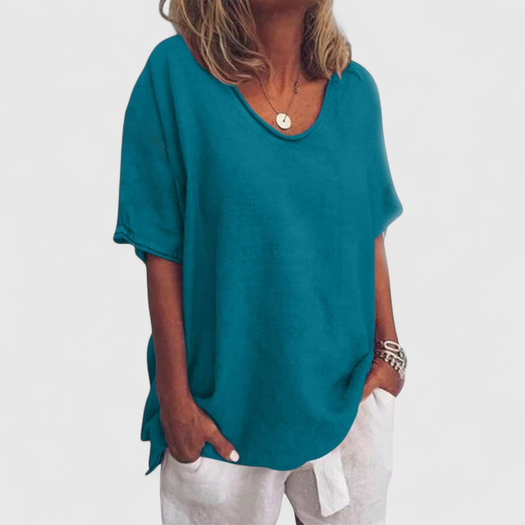ELYRA™ | Soft Cotton V-Neck T-Shirt
