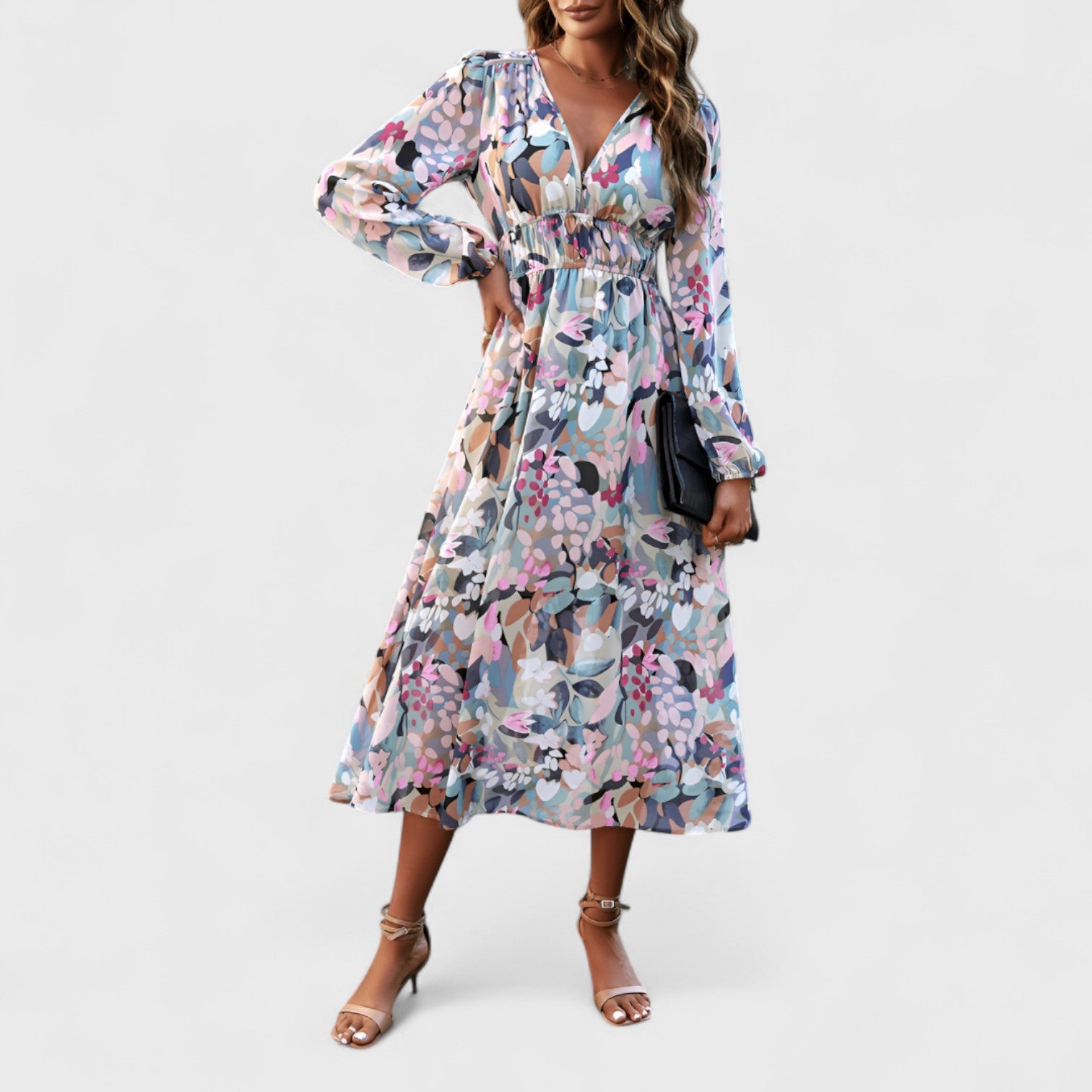 ELYRA™ | Long Bohemian Print Dress