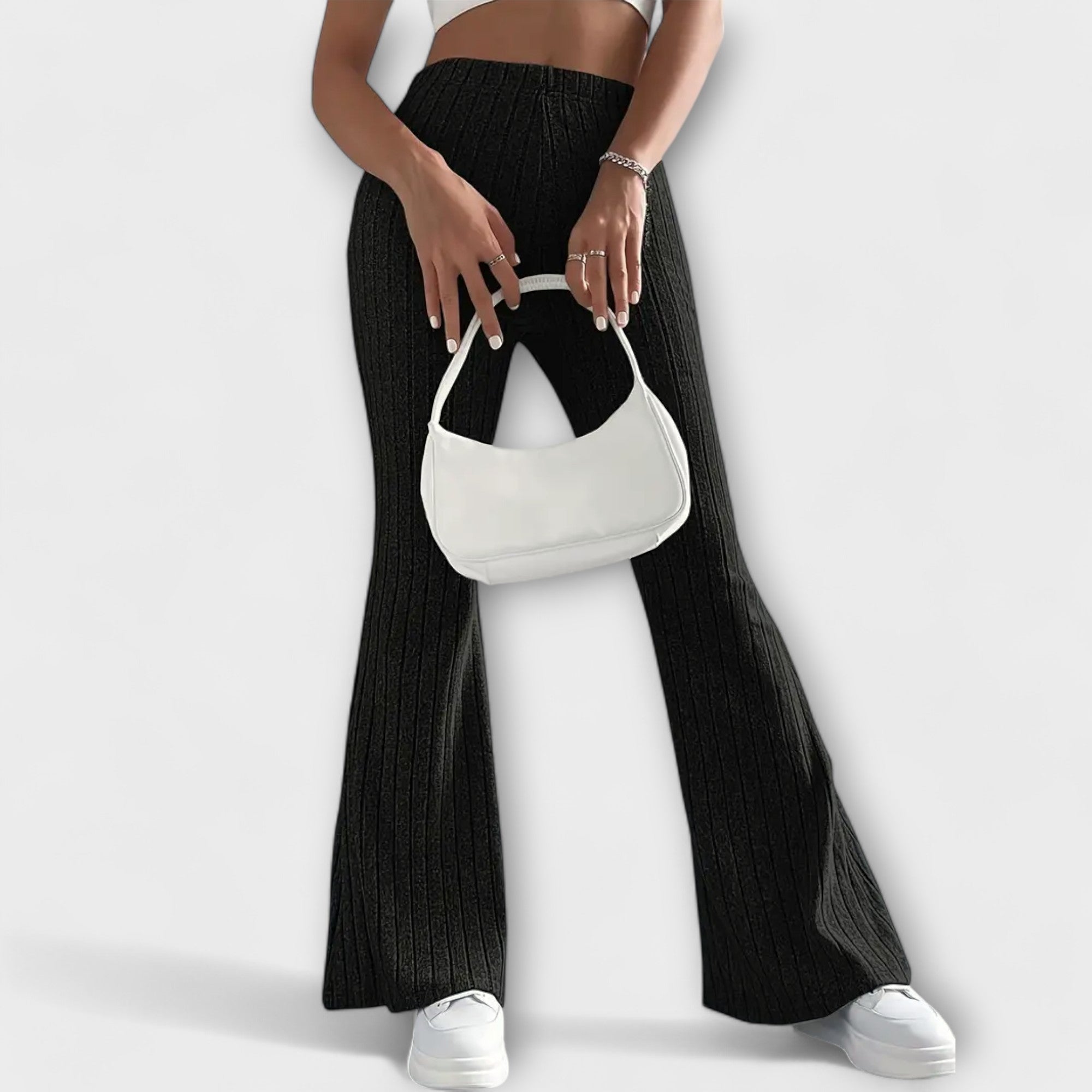 ELYRA™ | Fluid Black Linen Trousers