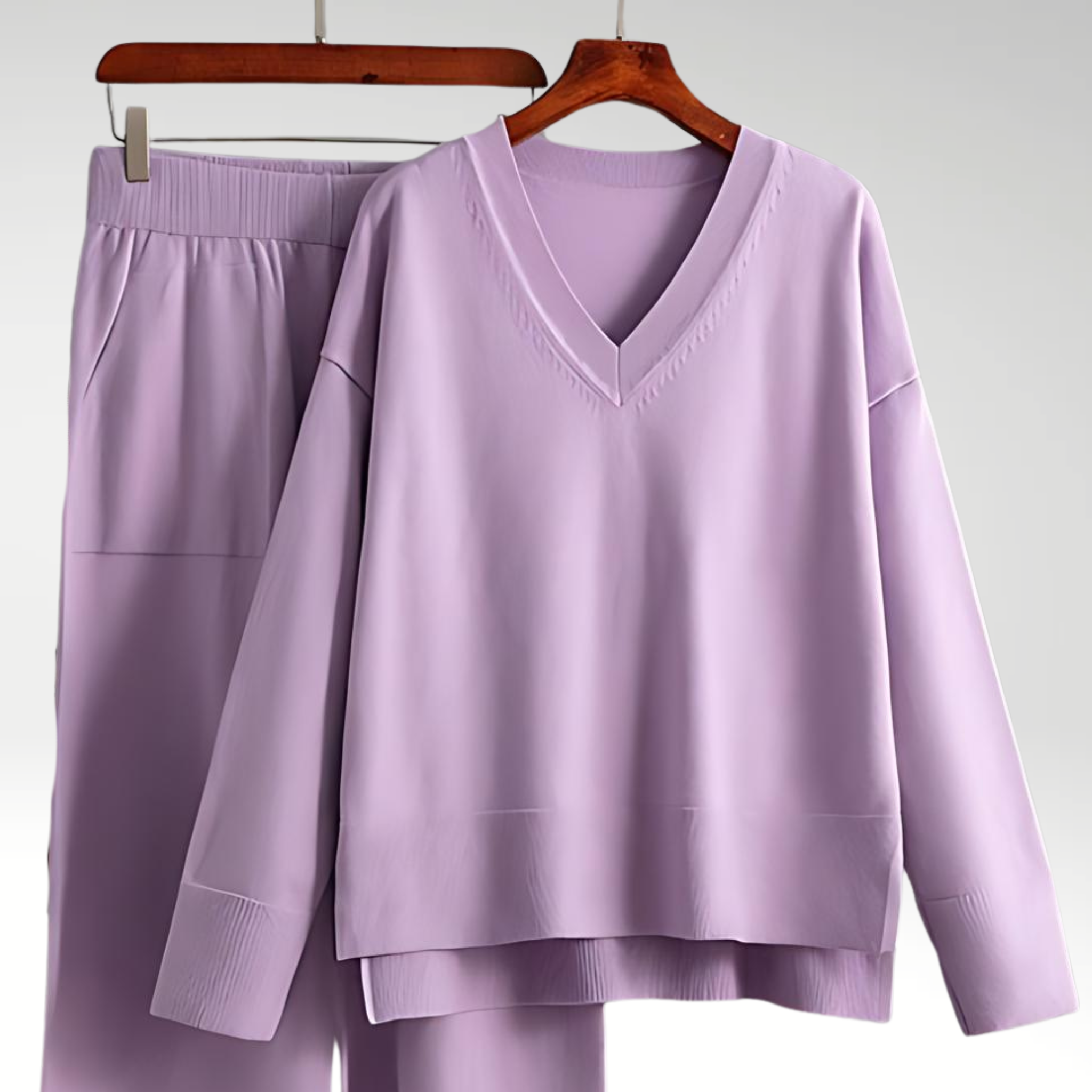 ELYRA™ | Ensemble Deux Pièces Luxe à Col en V