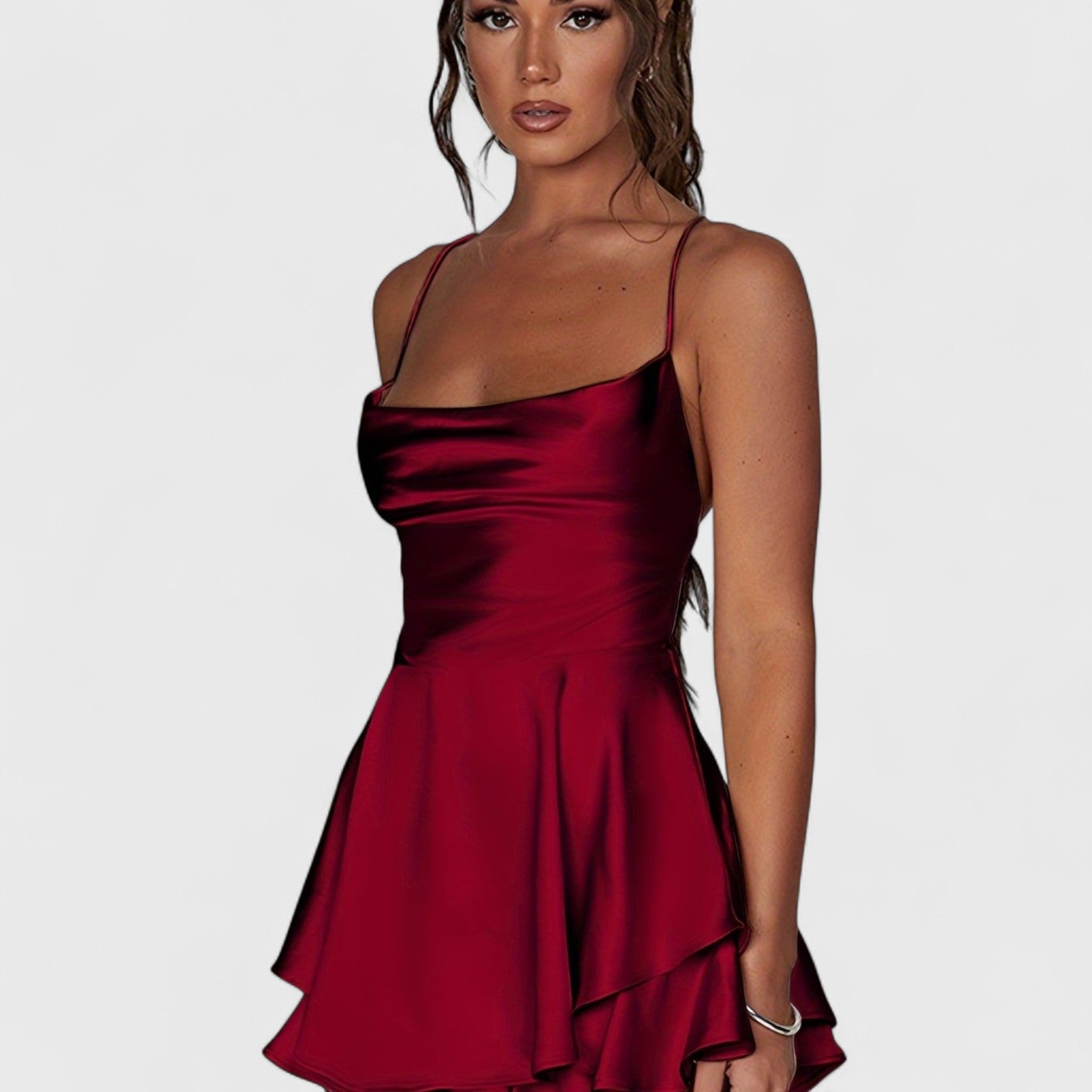 ELYRA™ | Elegant Backless Dress with Square Neckline