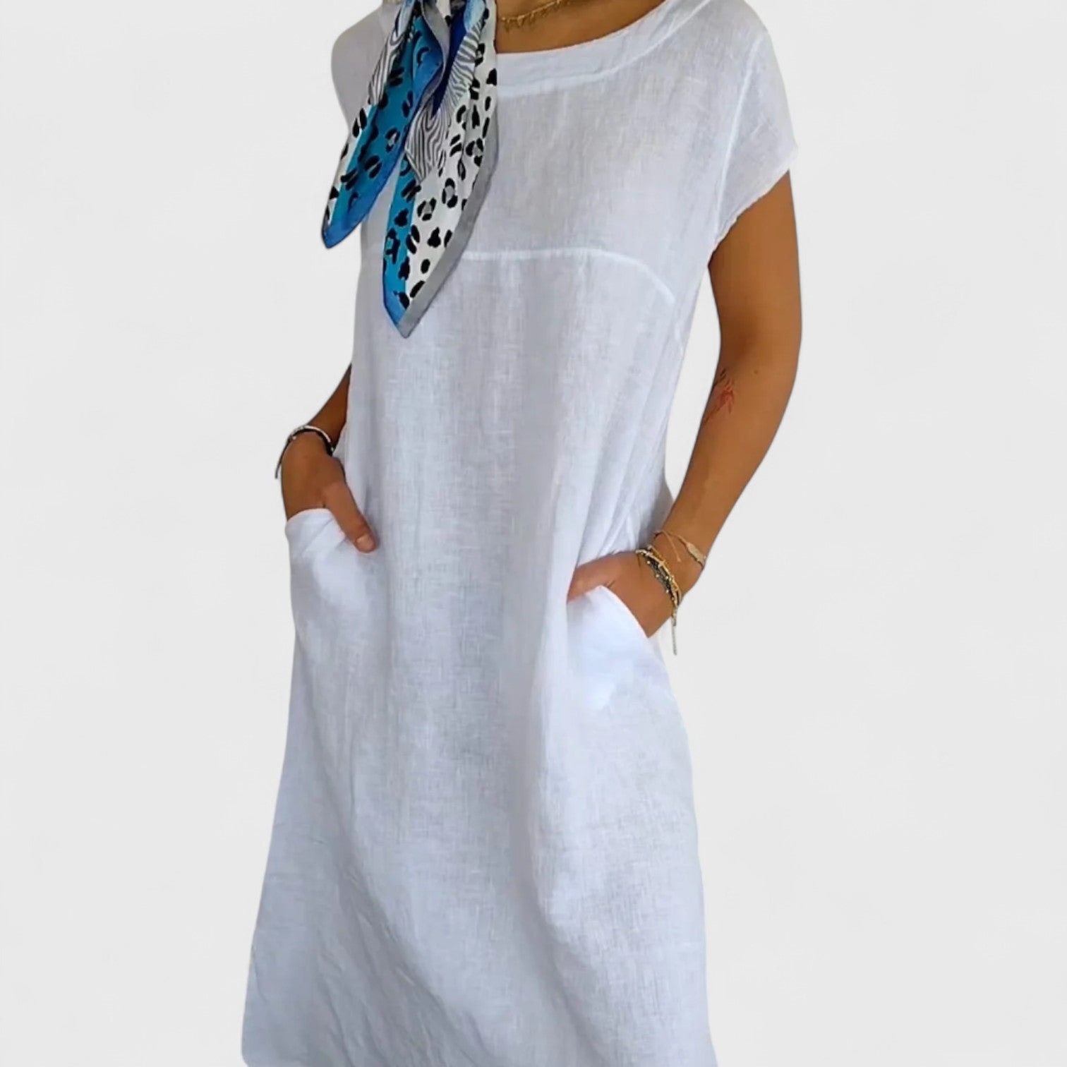 ELYRA™ | Margot robe trapèze fluide avec poches