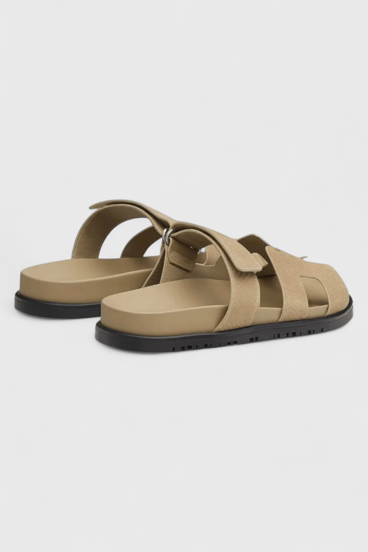 ELYRA™ | Leather Summer Sandals with Crossed Straps