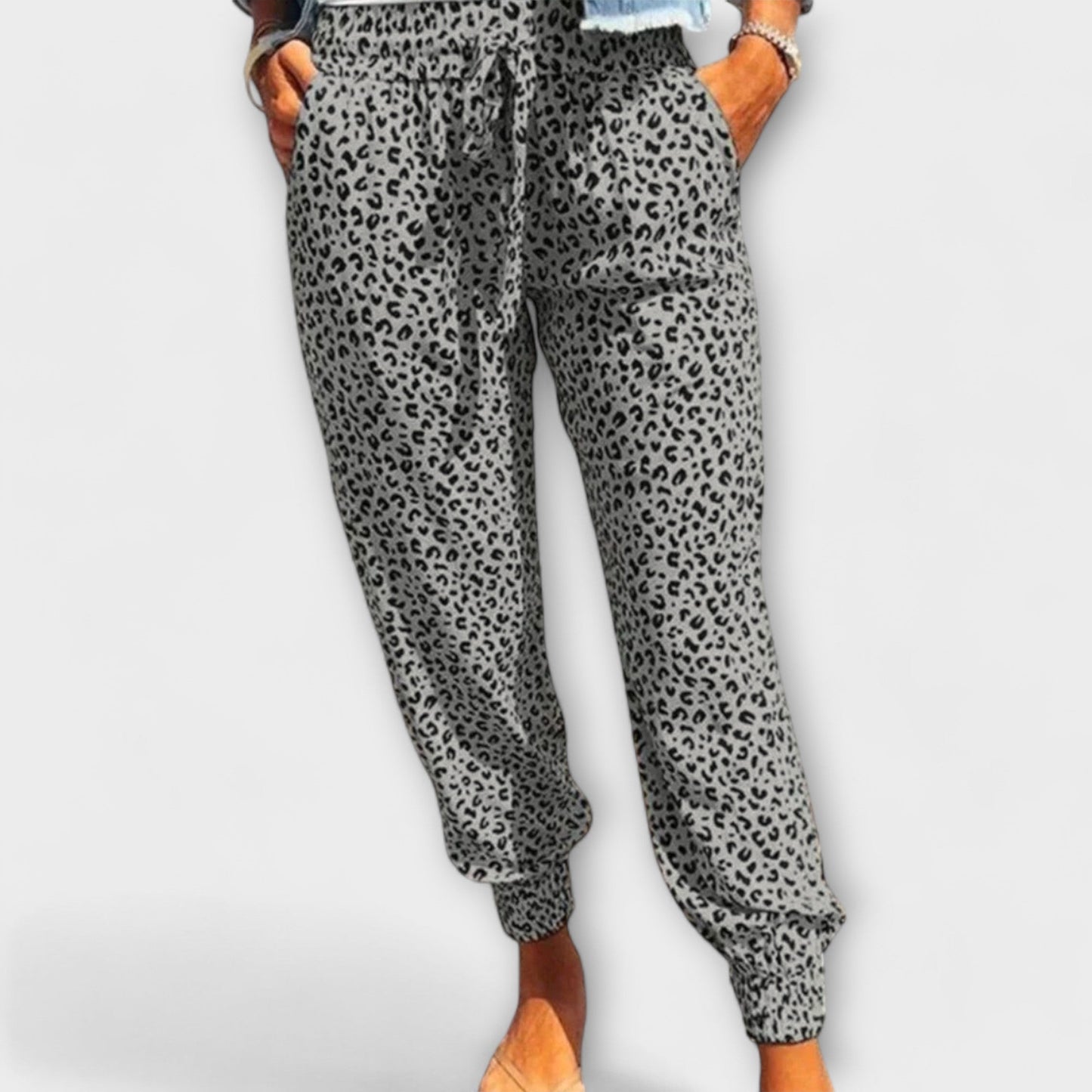 ELYRA™ | Wide-Leg Leopard Print Trousers