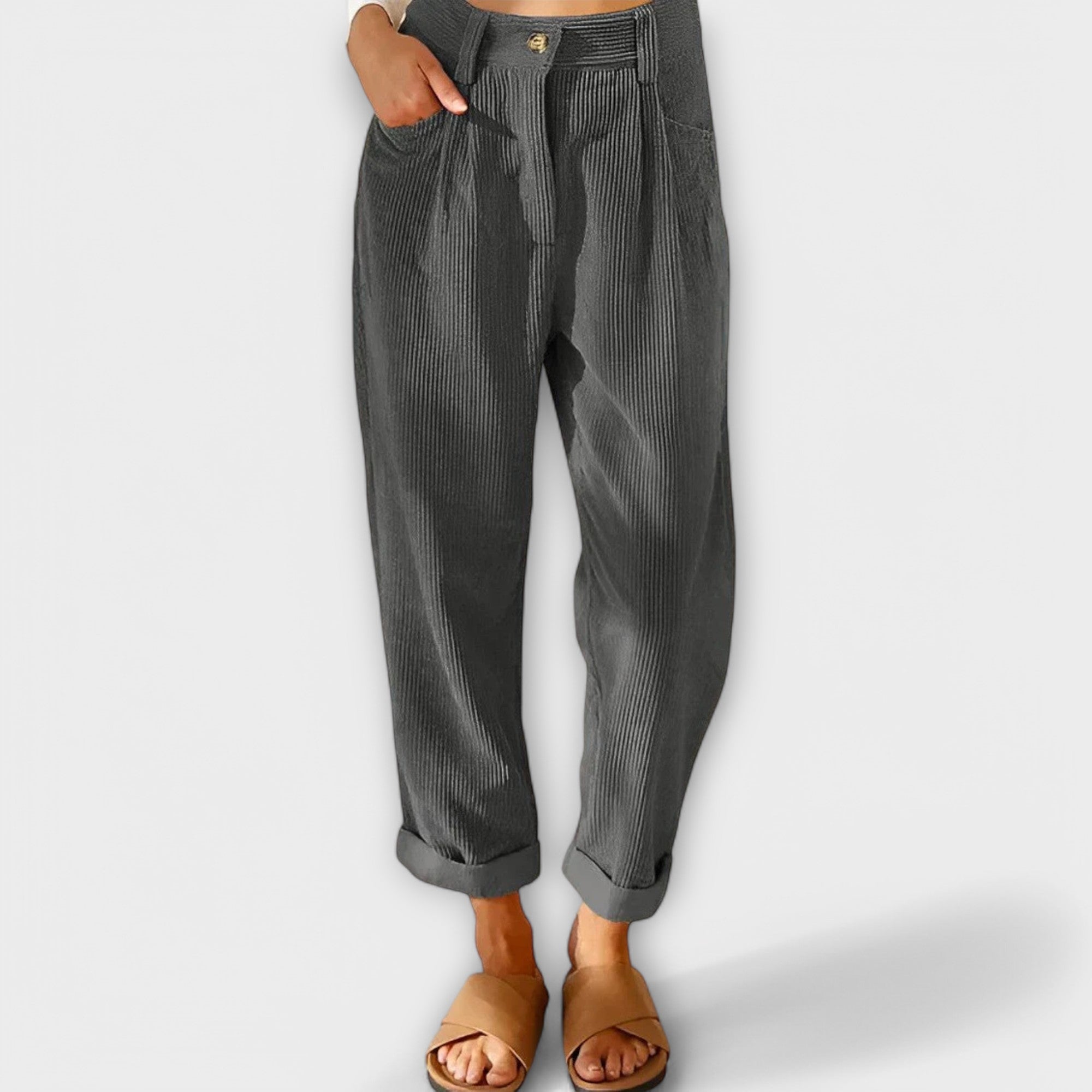 ELYRA™ | Pantalon en velours, coupe moderne