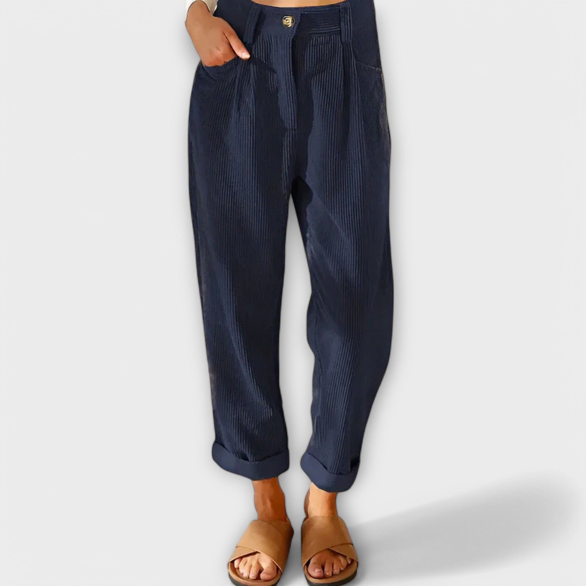 ELYRA™ | Pantalon en velours, coupe moderne