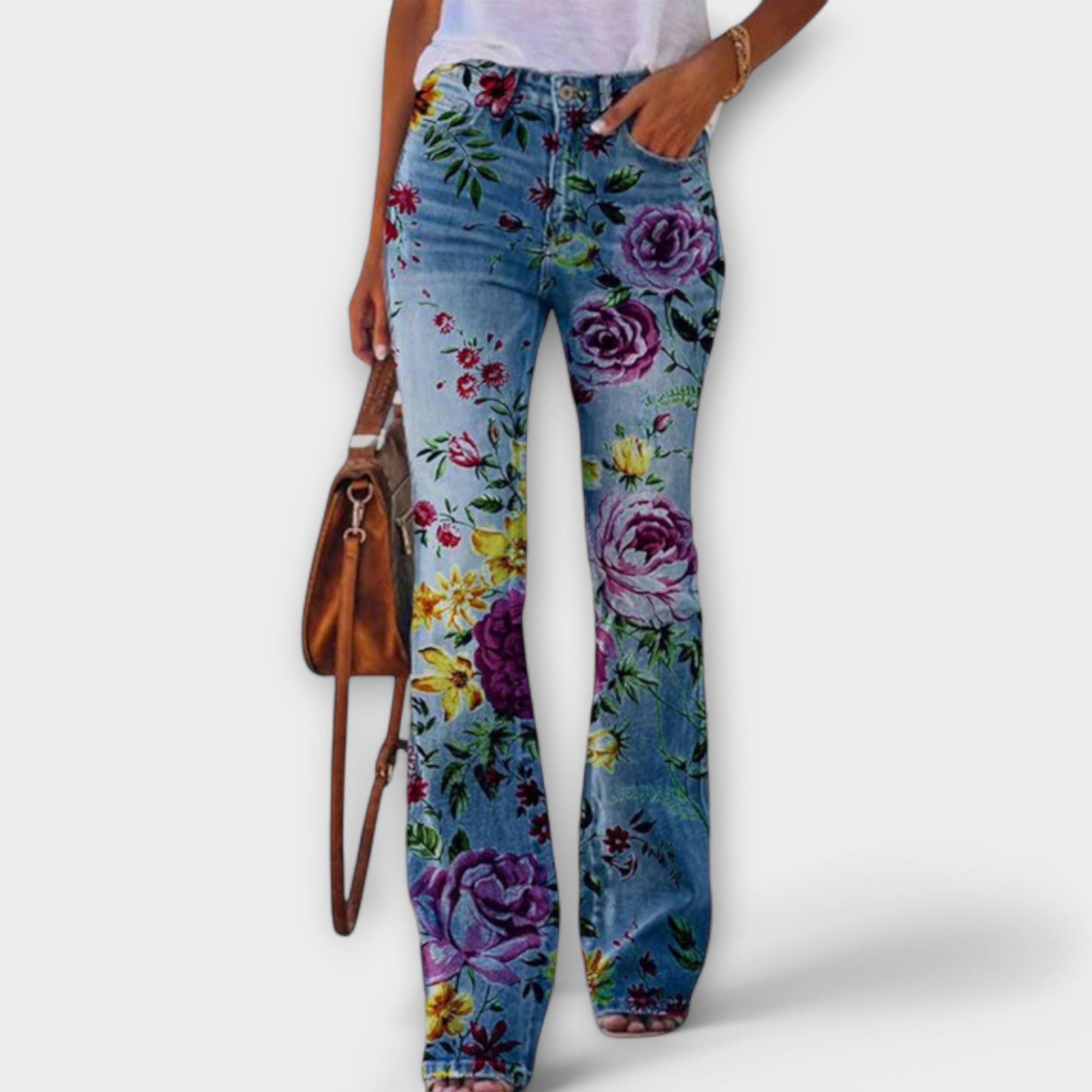 ELYRA™ | Floral Trousers with Colourful Patterns
