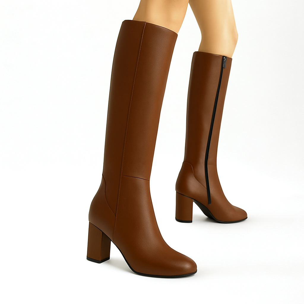 ELYRA™ | Leather Knee High Boots
