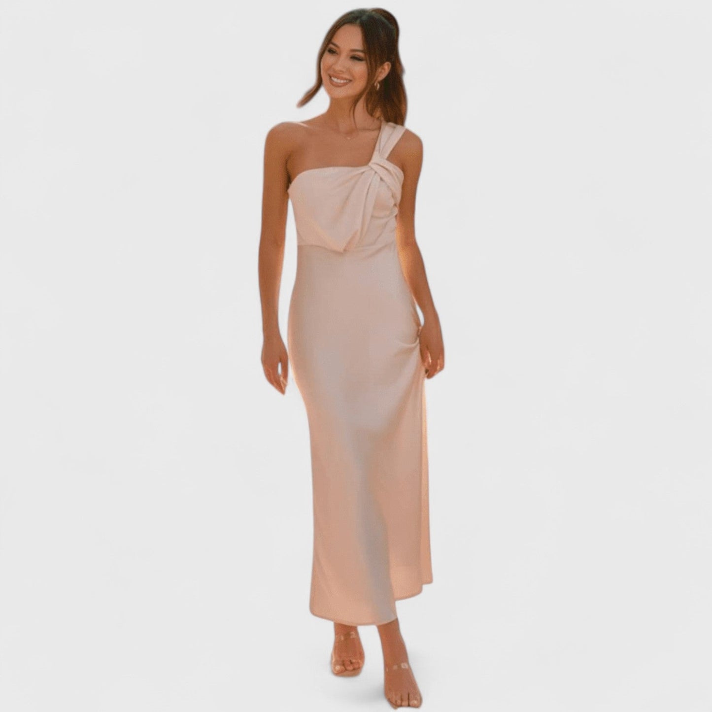 ELYRA™ | Elegant One-Shoulder Maxi Dress