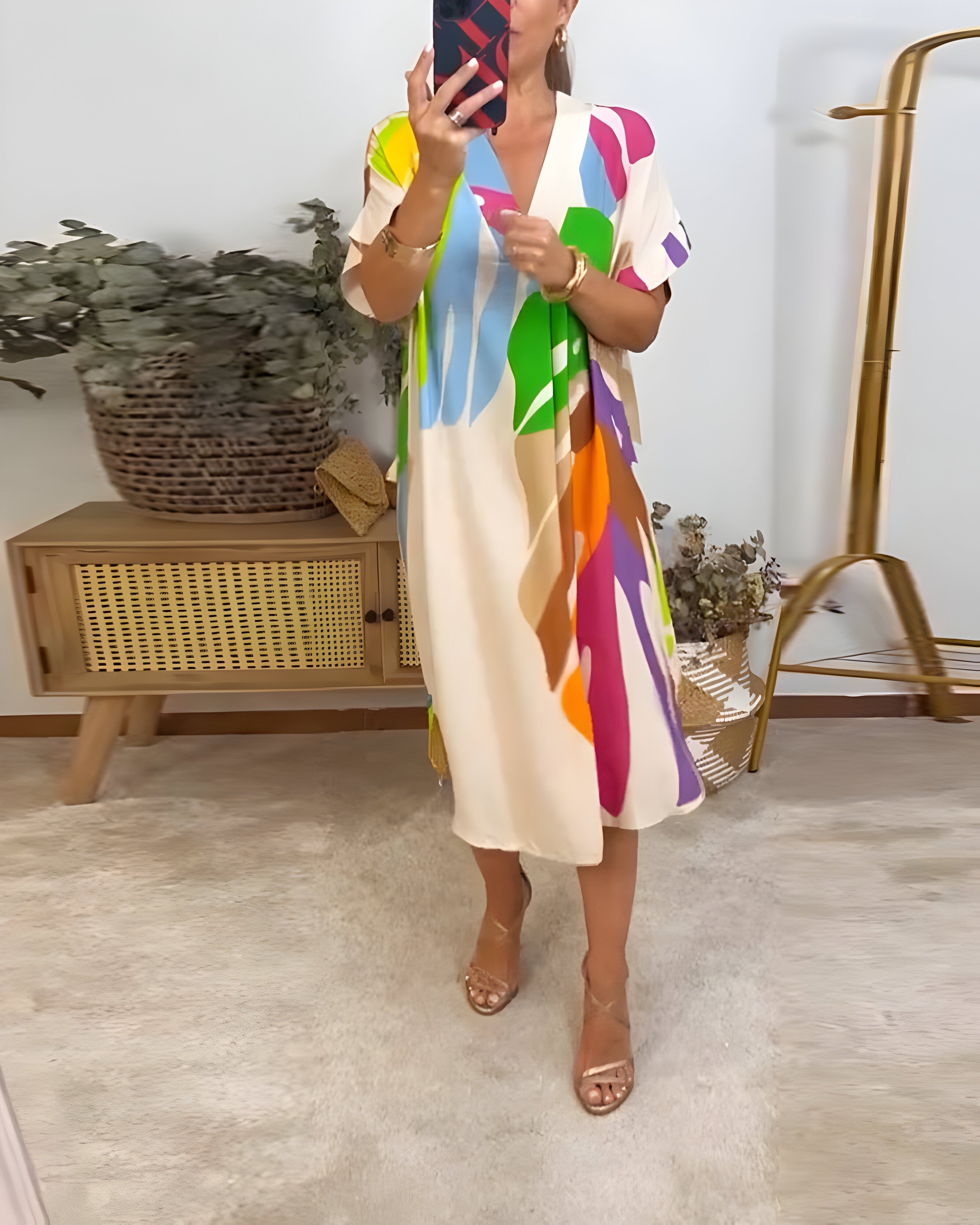 ELYRA™ | Long flowy dress with colourful patterns