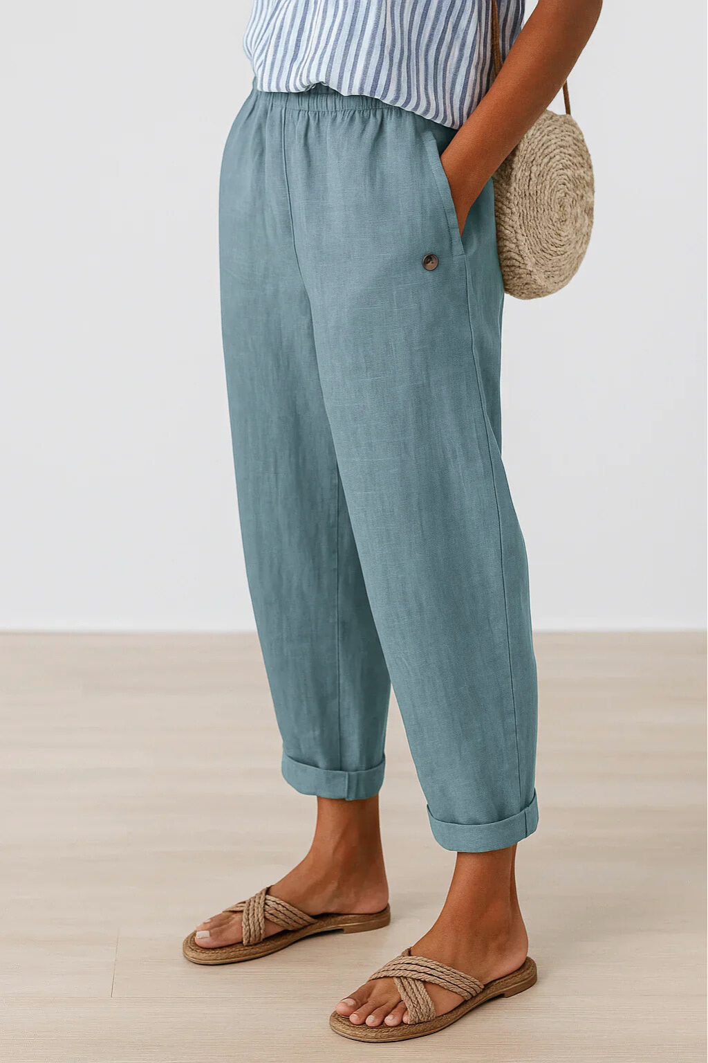 ELYRA™ | Pantalon fluide en lin léger et confortable