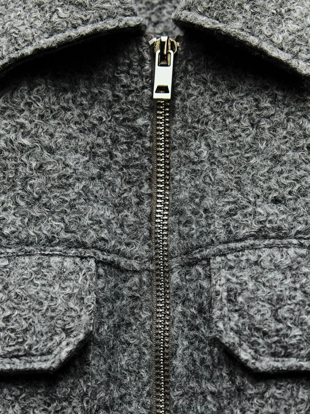 ELYRA™| Grey Boucle Jacket
