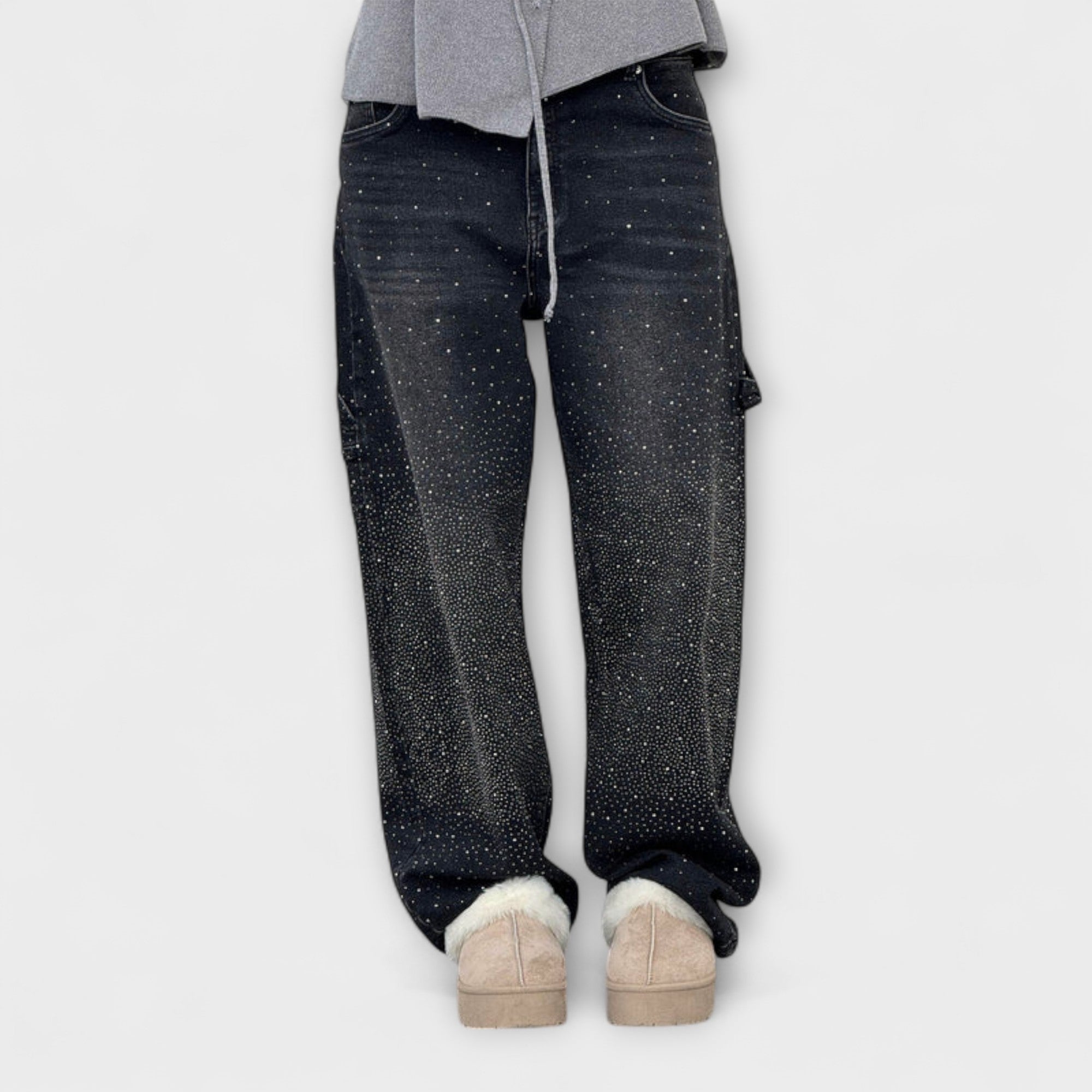 ELYRA™ | Jeans en denim brillant style balloon carpenter