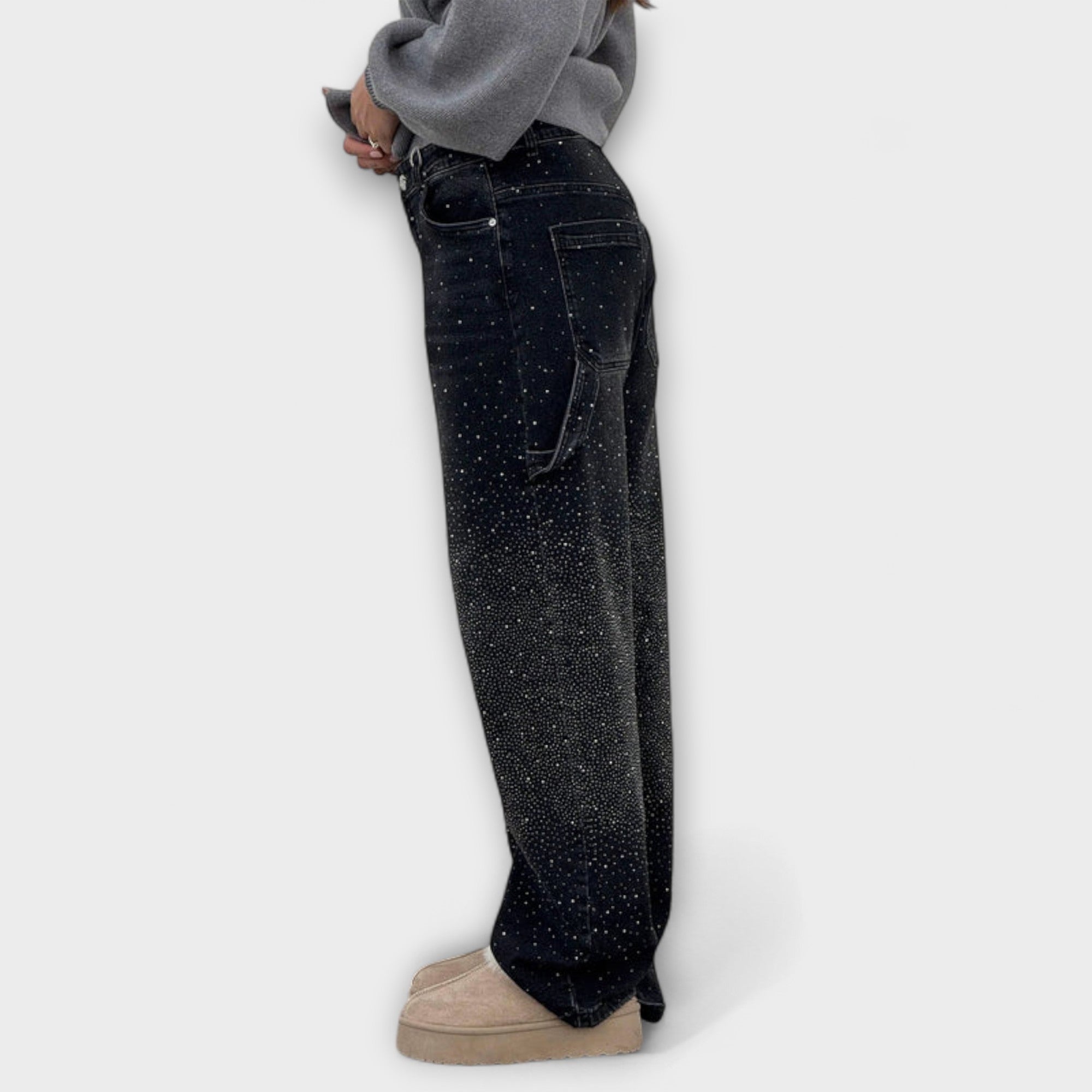 ELYRA™ | Jeans en denim brillant style balloon carpenter