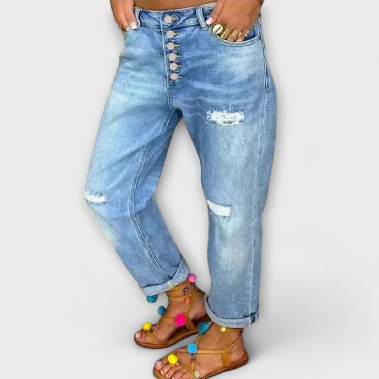 ELYRA™ | Straight Cut Jeans in Raw Denim